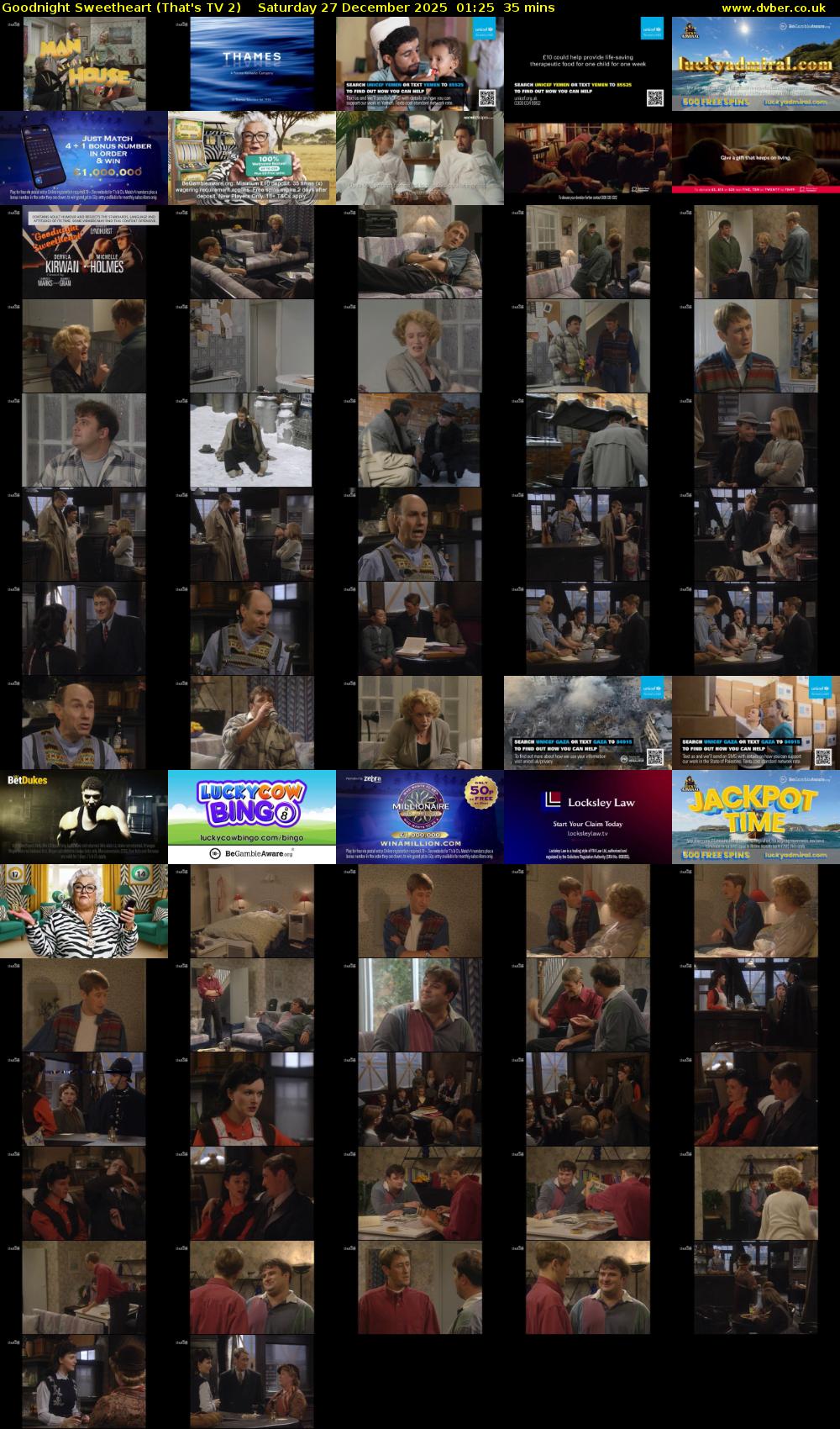 Goodnight Sweetheart (That's TV 2) Saturday 27 December 2025 01:25 - 02:00