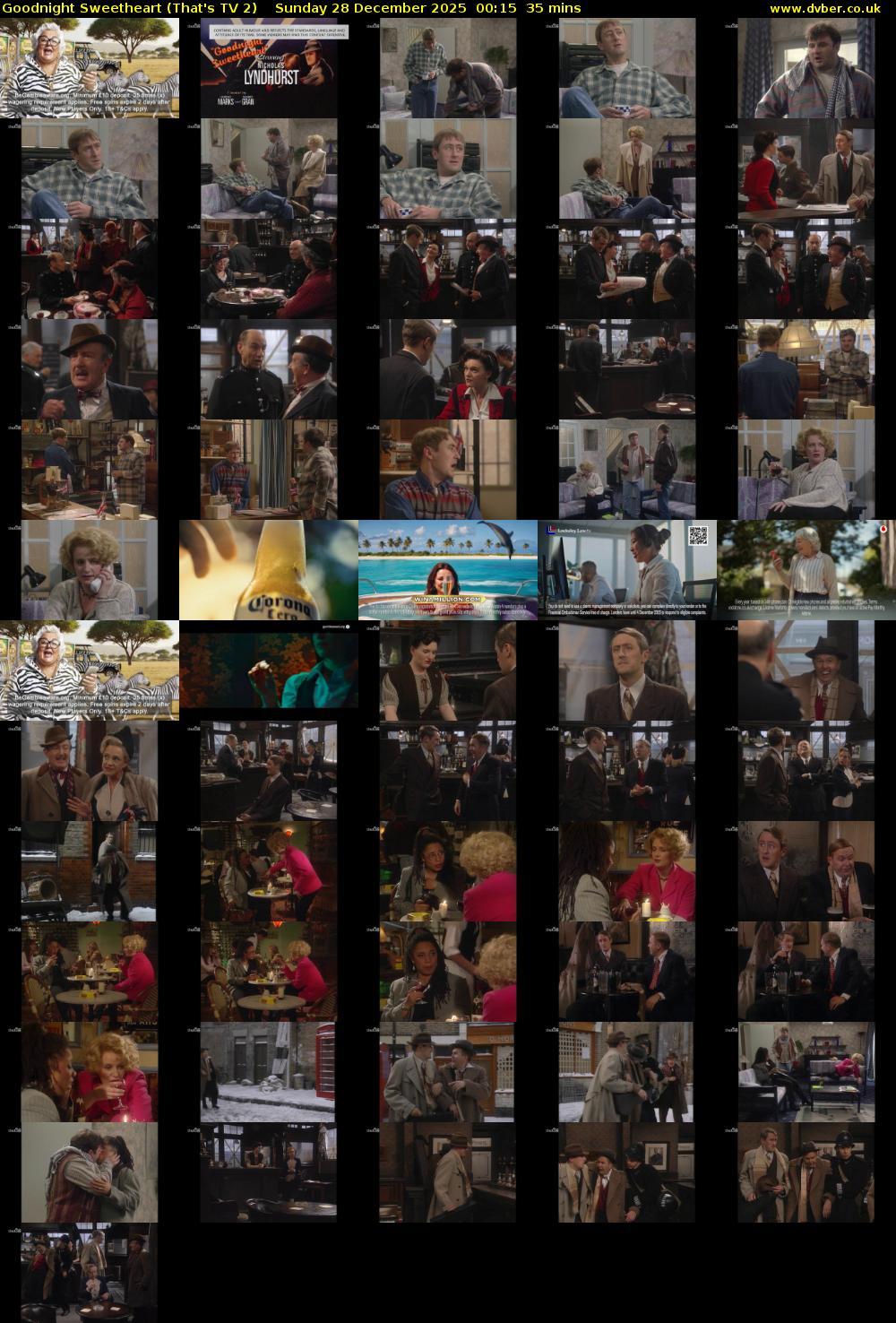 Goodnight Sweetheart (That's TV 2) Sunday 28 December 2025 00:15 - 00:50