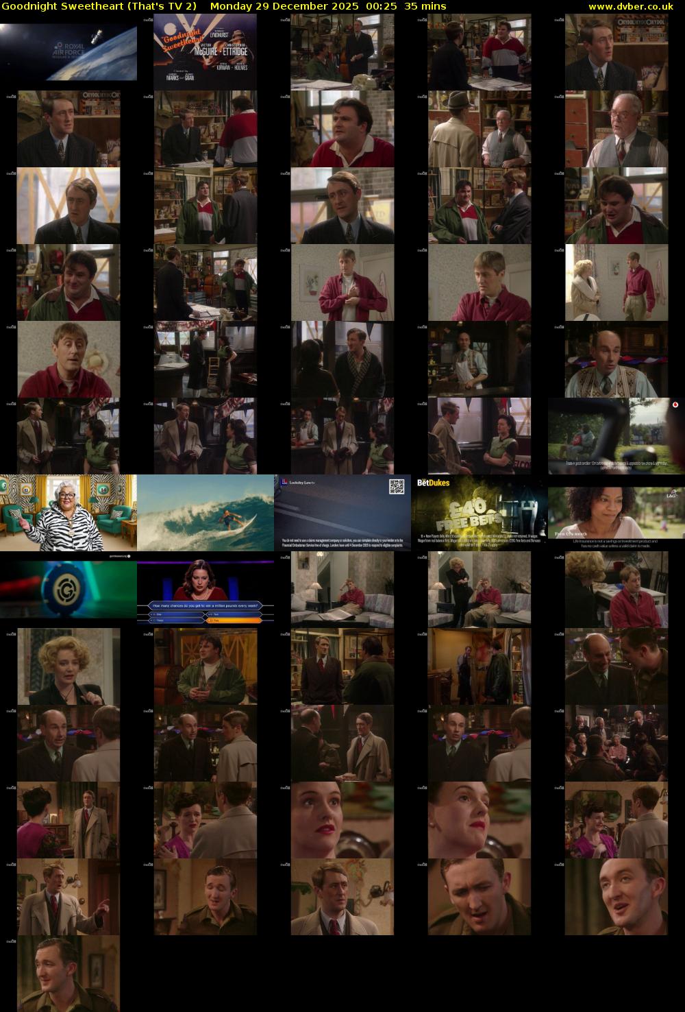 Goodnight Sweetheart (That's TV 2) Monday 29 December 2025 00:25 - 01:00