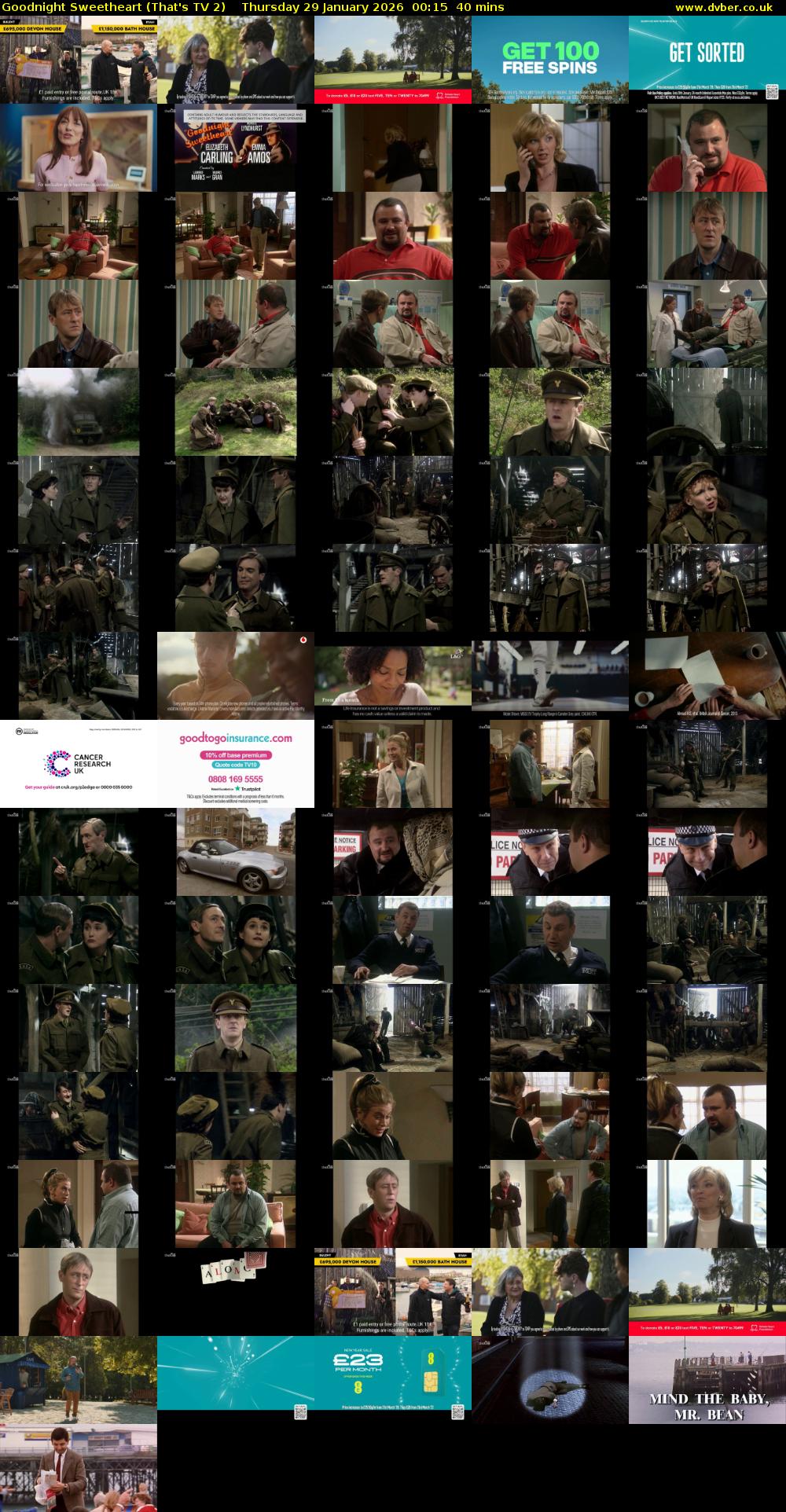 Goodnight Sweetheart (That's TV 2) Thursday 29 January 2026 00:15 - 00:55