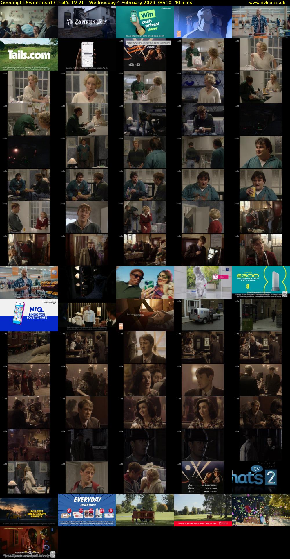 Goodnight Sweetheart (That's TV 2) Wednesday 4 February 2026 00:10 - 00:50