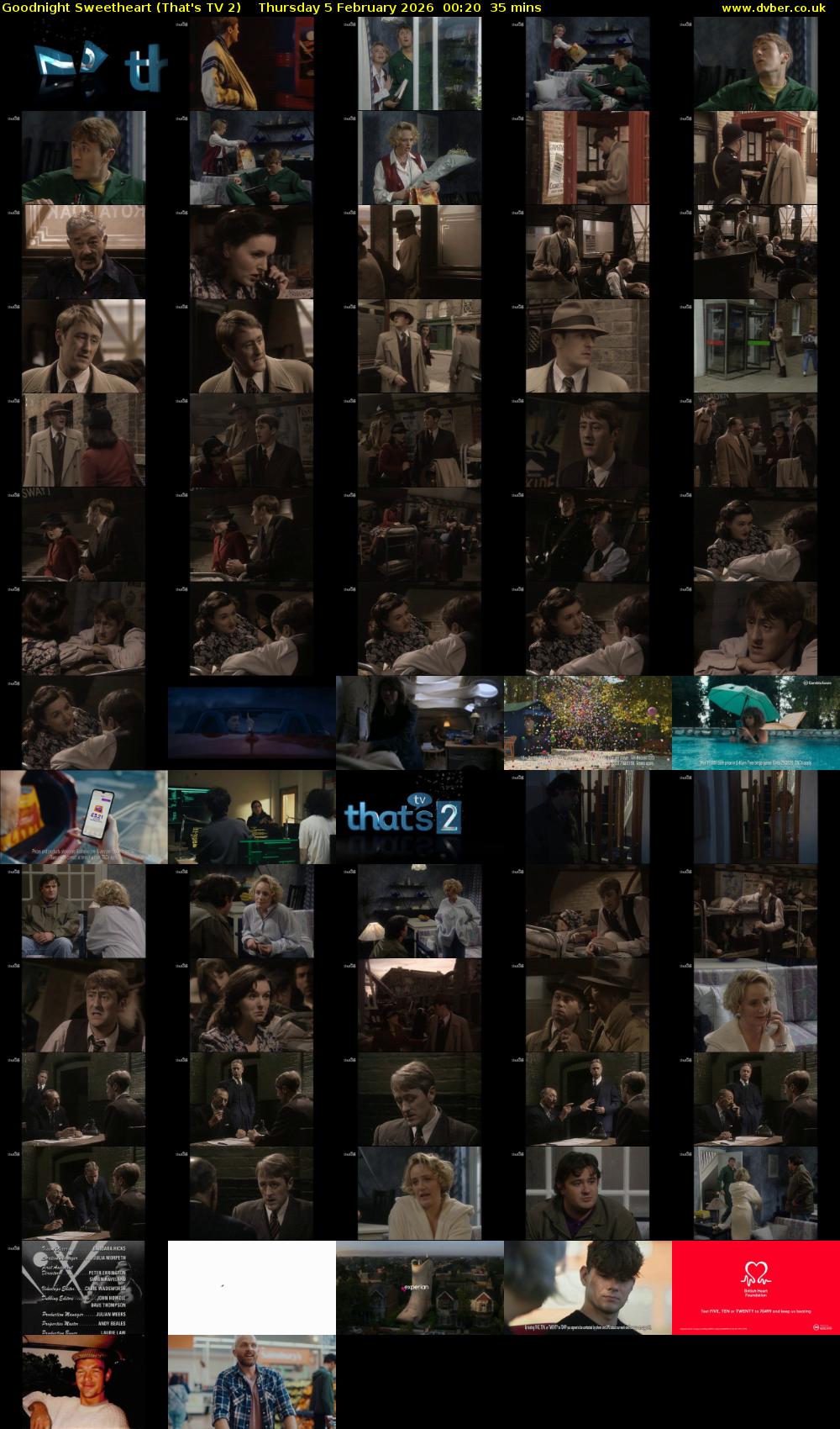 Goodnight Sweetheart (That's TV 2) Thursday 5 February 2026 00:20 - 00:55