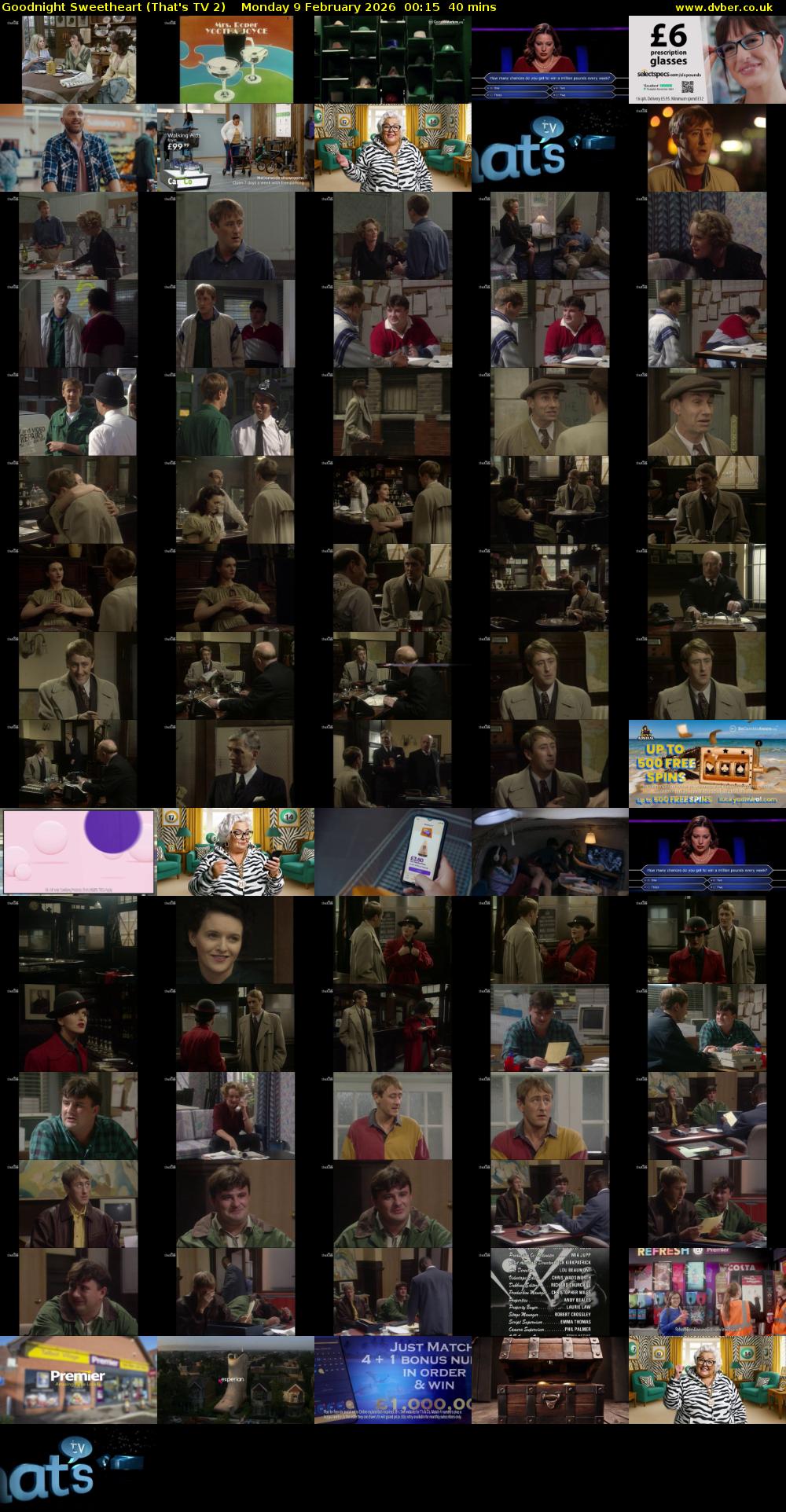 Goodnight Sweetheart (That's TV 2) Monday 9 February 2026 00:15 - 00:55