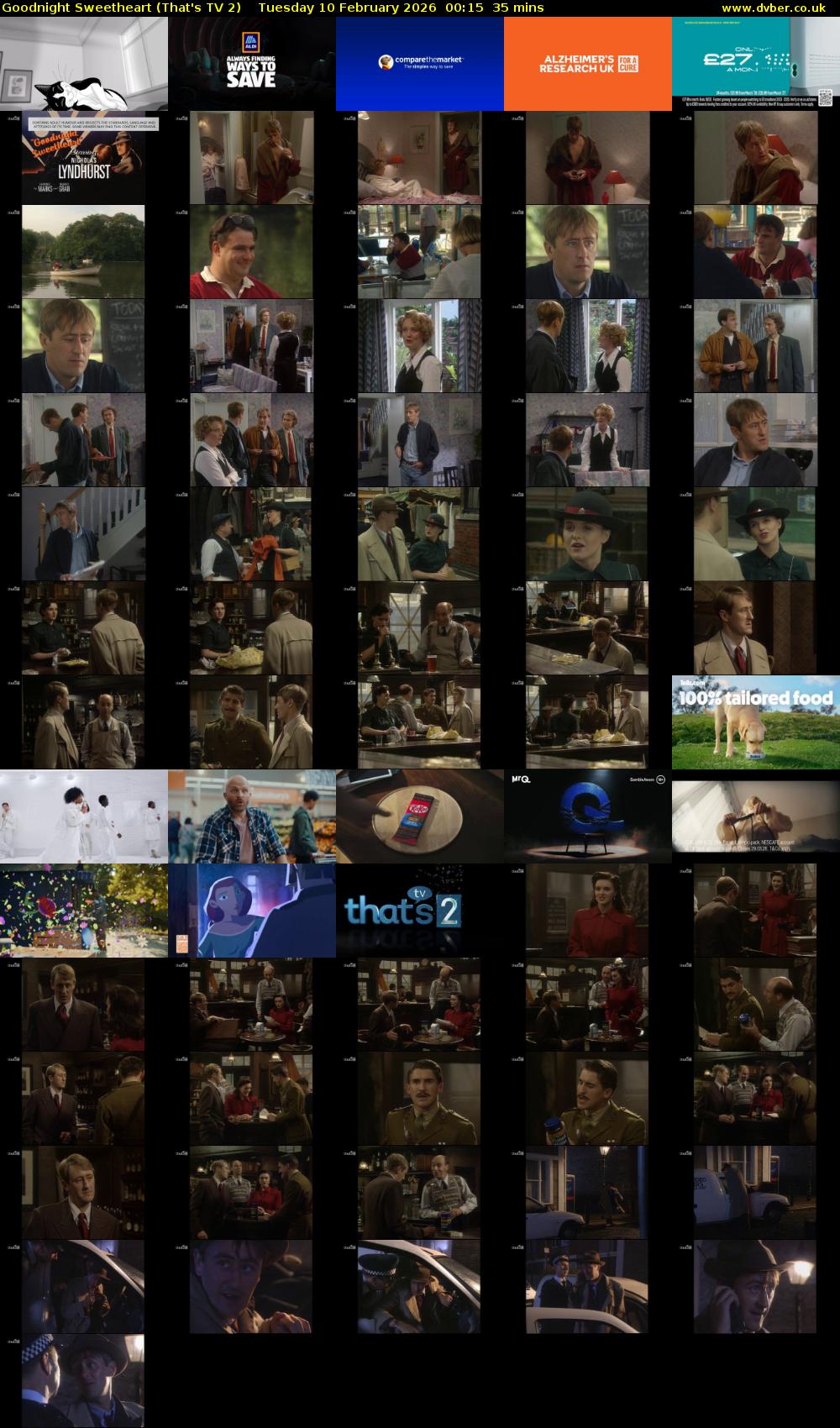 Goodnight Sweetheart (That's TV 2) Tuesday 10 February 2026 00:15 - 00:50