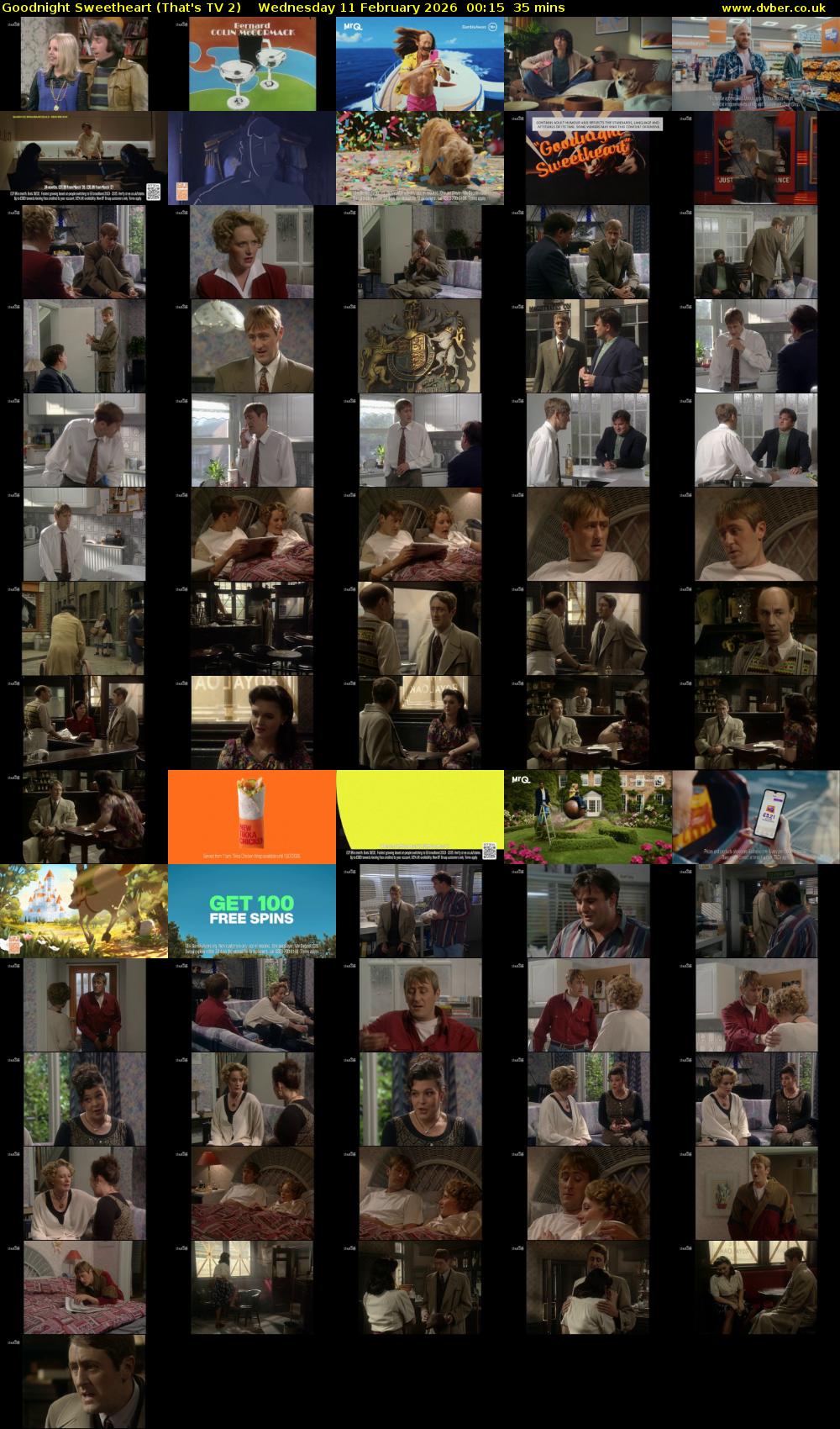 Goodnight Sweetheart (That's TV 2) Wednesday 11 February 2026 00:15 - 00:50