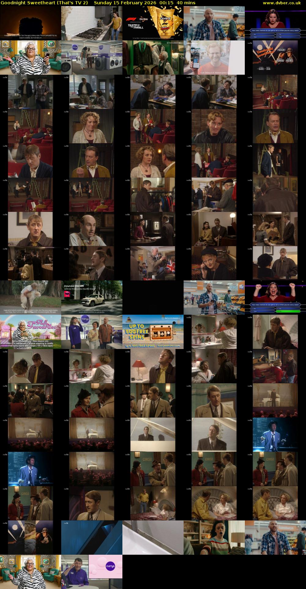 Goodnight Sweetheart (That's TV 2) Sunday 15 February 2026 00:15 - 00:55
