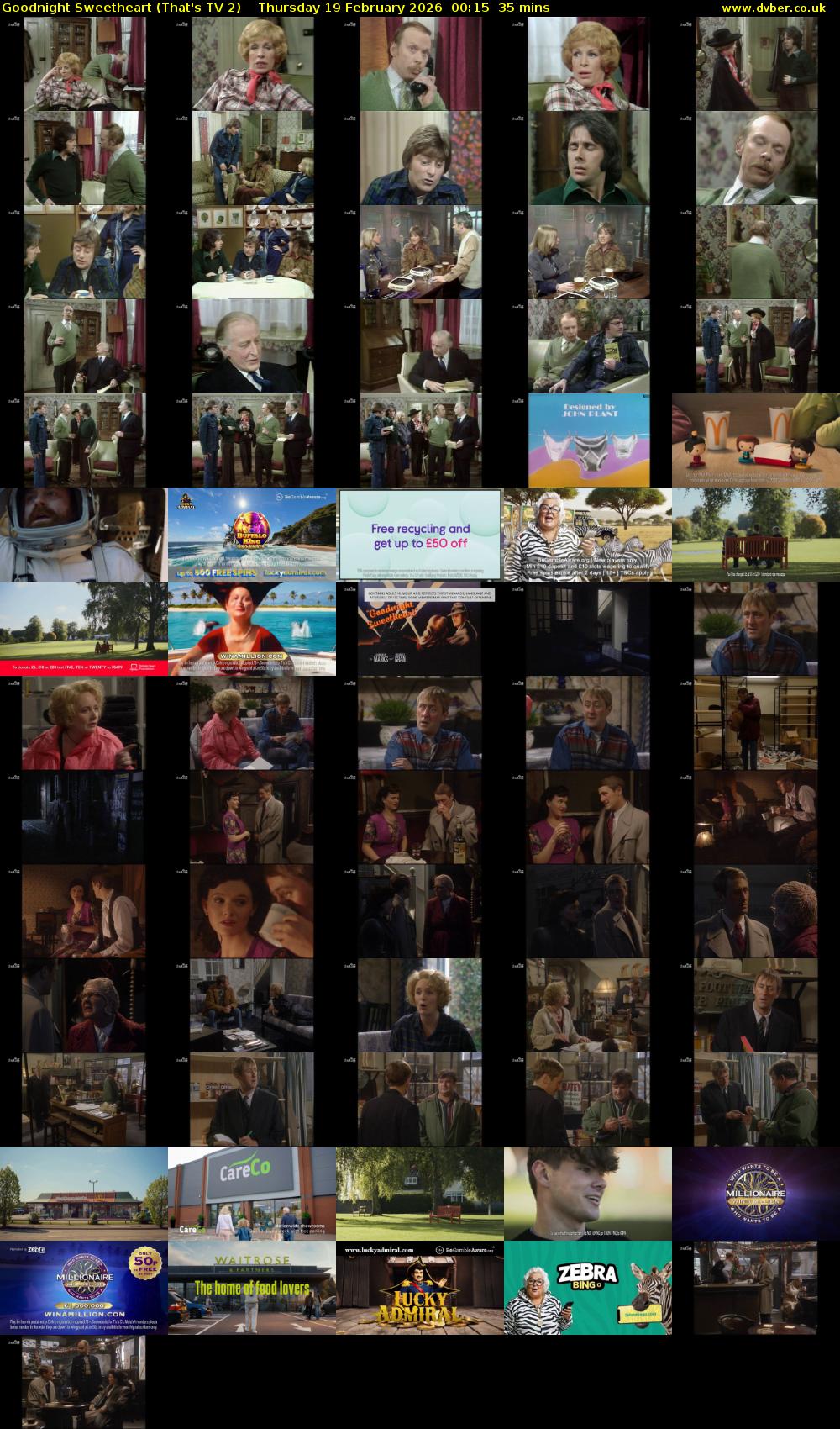 Goodnight Sweetheart (That's TV 2) Thursday 19 February 2026 00:15 - 00:50