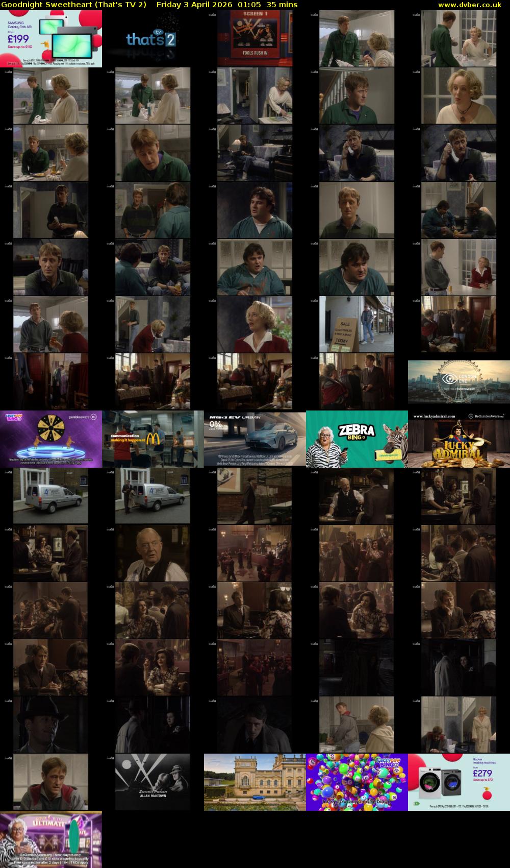 Goodnight Sweetheart (That's TV 2) Friday 3 April 2026 01:05 - 01:40