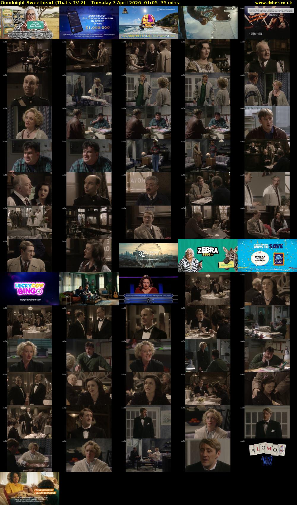 Goodnight Sweetheart (That's TV 2) Tuesday 7 April 2026 01:05 - 01:40