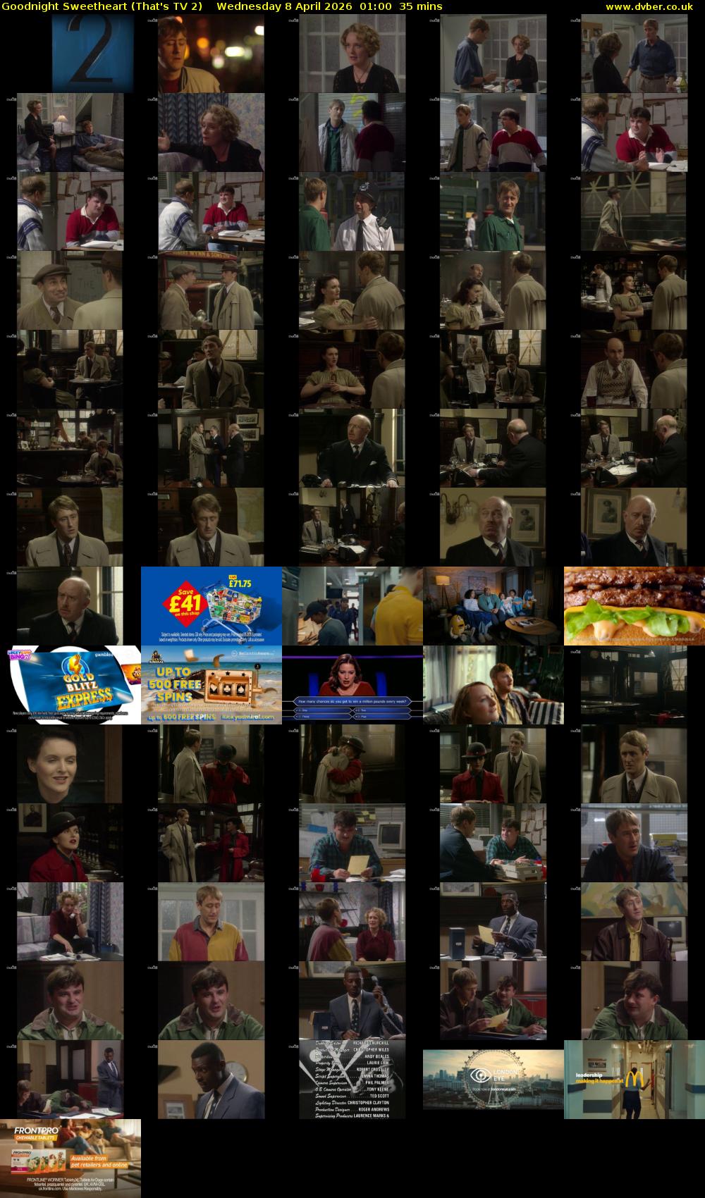 Goodnight Sweetheart (That's TV 2) Wednesday 8 April 2026 01:00 - 01:35