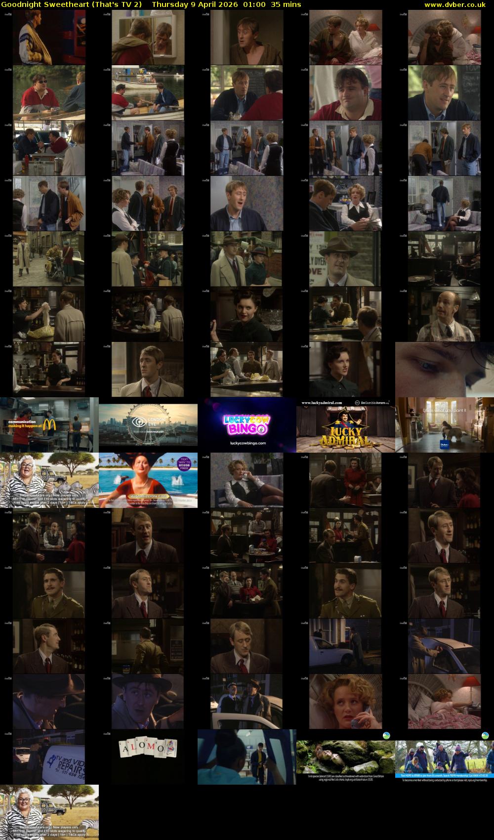 Goodnight Sweetheart (That's TV 2) Thursday 9 April 2026 01:00 - 01:35
