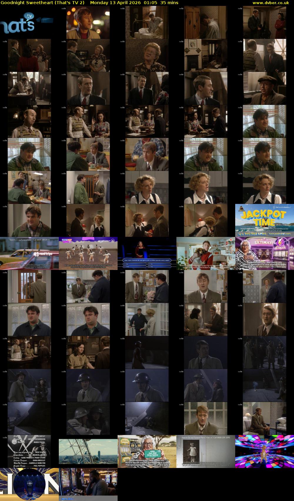 Goodnight Sweetheart (That's TV 2) Monday 13 April 2026 01:05 - 01:40