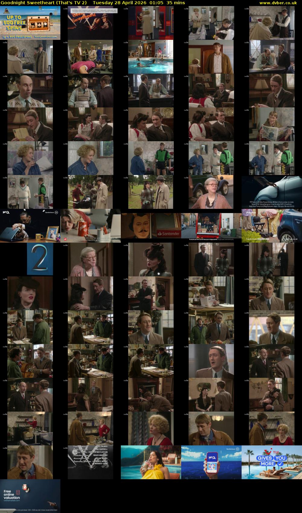 Goodnight Sweetheart (That's TV 2) Tuesday 28 April 2026 01:05 - 01:40