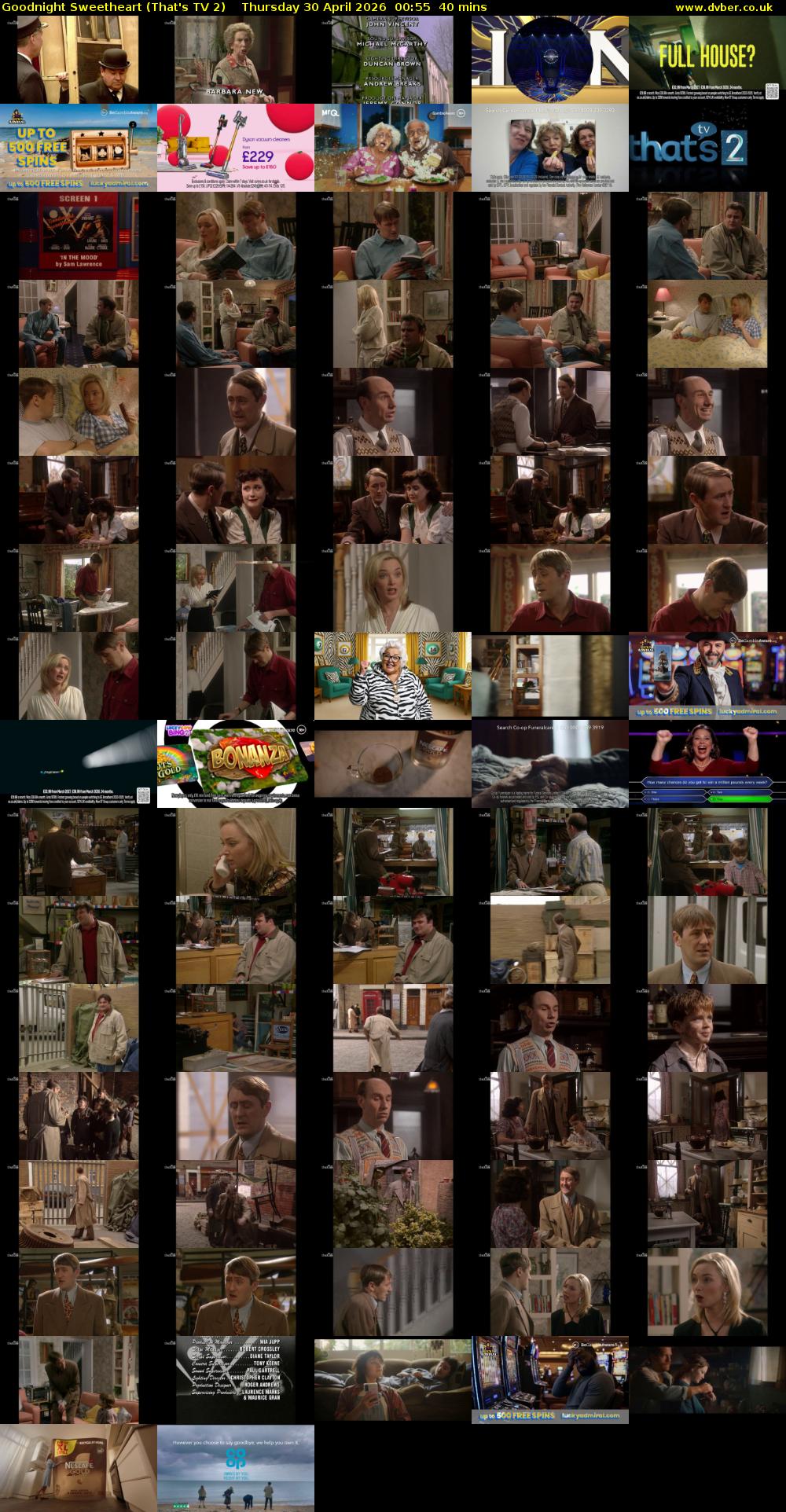 Goodnight Sweetheart (That's TV 2) Thursday 30 April 2026 00:55 - 01:35