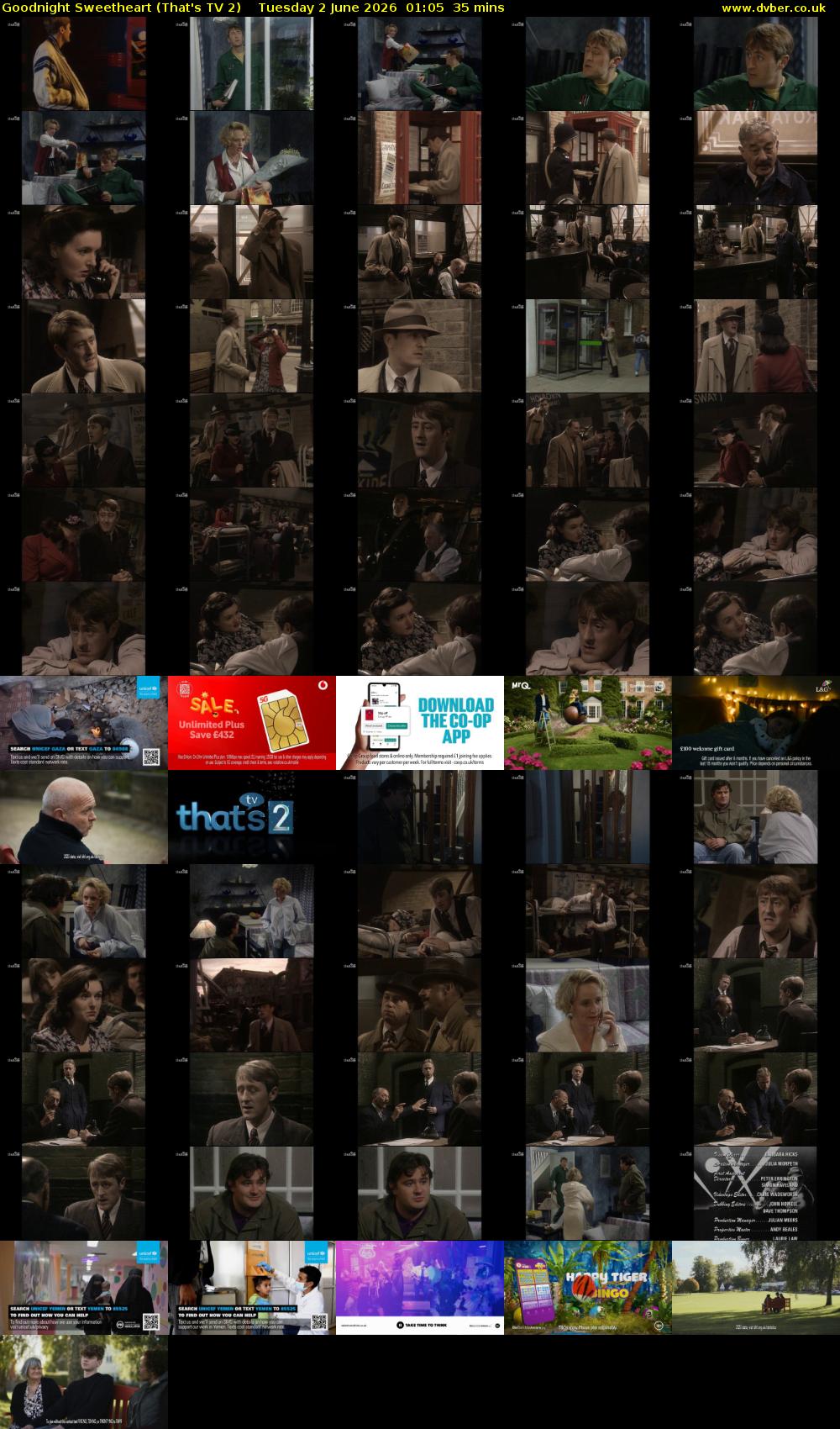 Goodnight Sweetheart (That's TV 2) Tuesday 2 June 2026 01:05 - 01:40