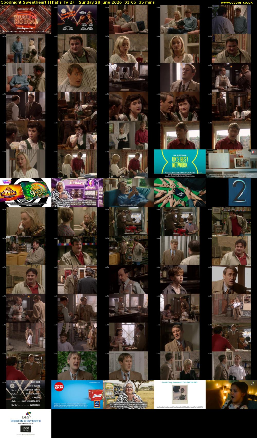 Goodnight Sweetheart (That's TV 2) Sunday 28 June 2026 01:05 - 01:40