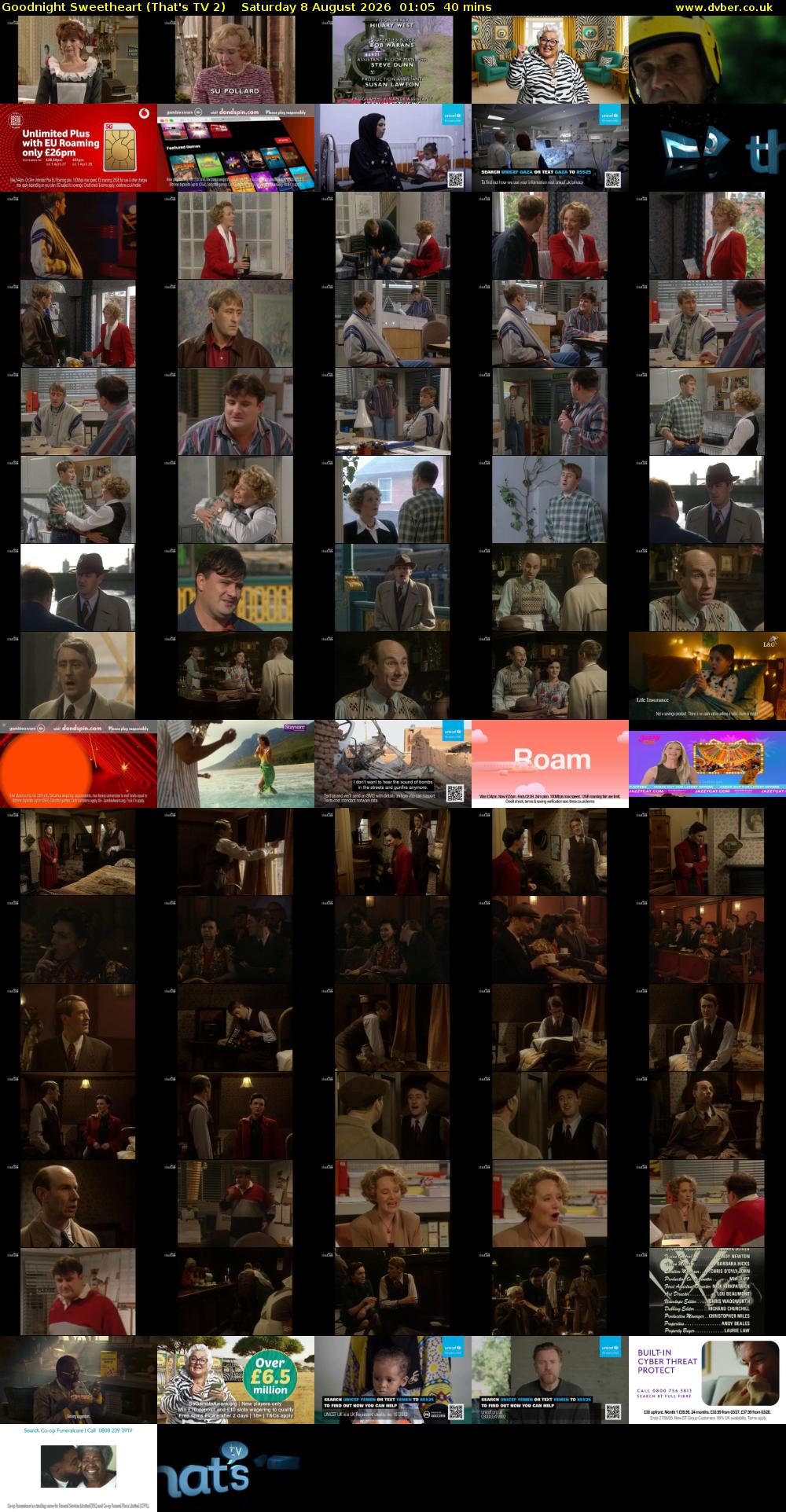 Goodnight Sweetheart (That's TV 2) Saturday 8 August 2026 01:05 - 01:45
