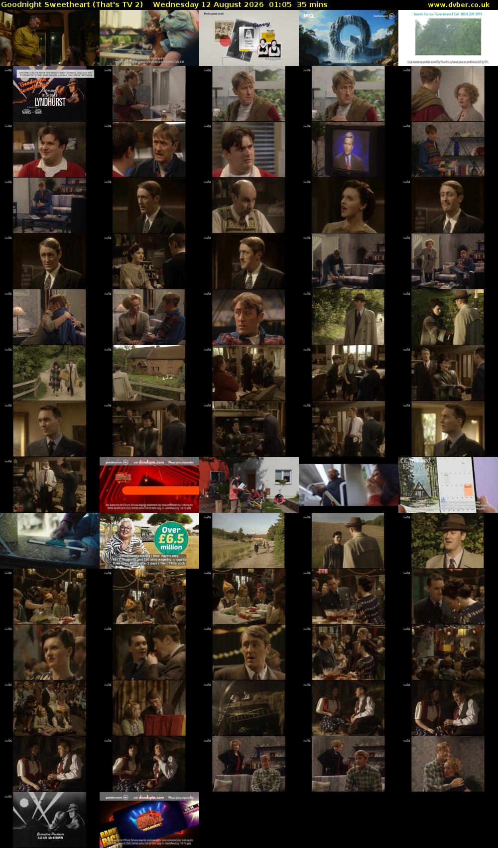 Goodnight Sweetheart (That's TV 2) Wednesday 12 August 2026 01:05 - 01:40