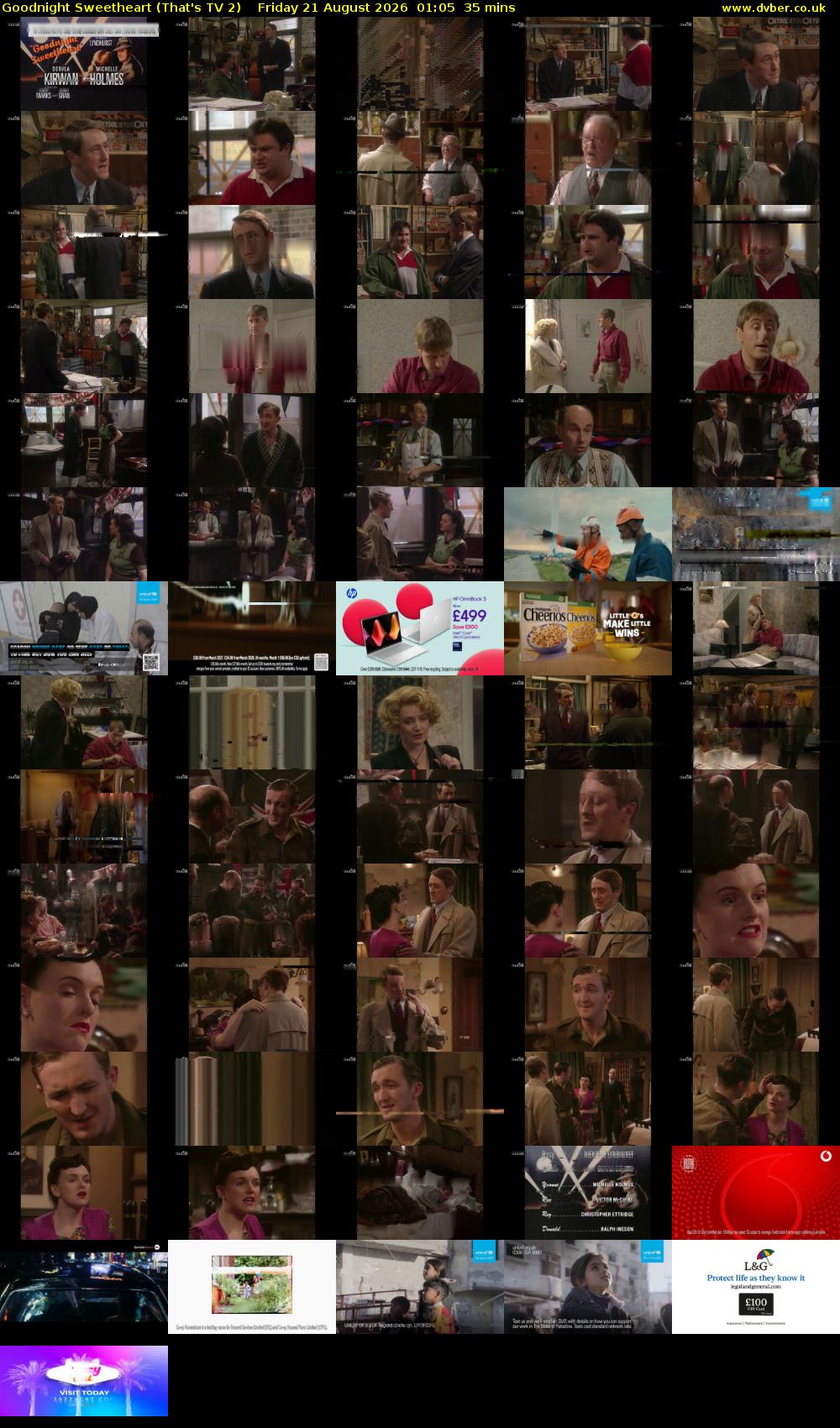 Goodnight Sweetheart (That's TV 2) Friday 21 August 2026 01:05 - 01:40