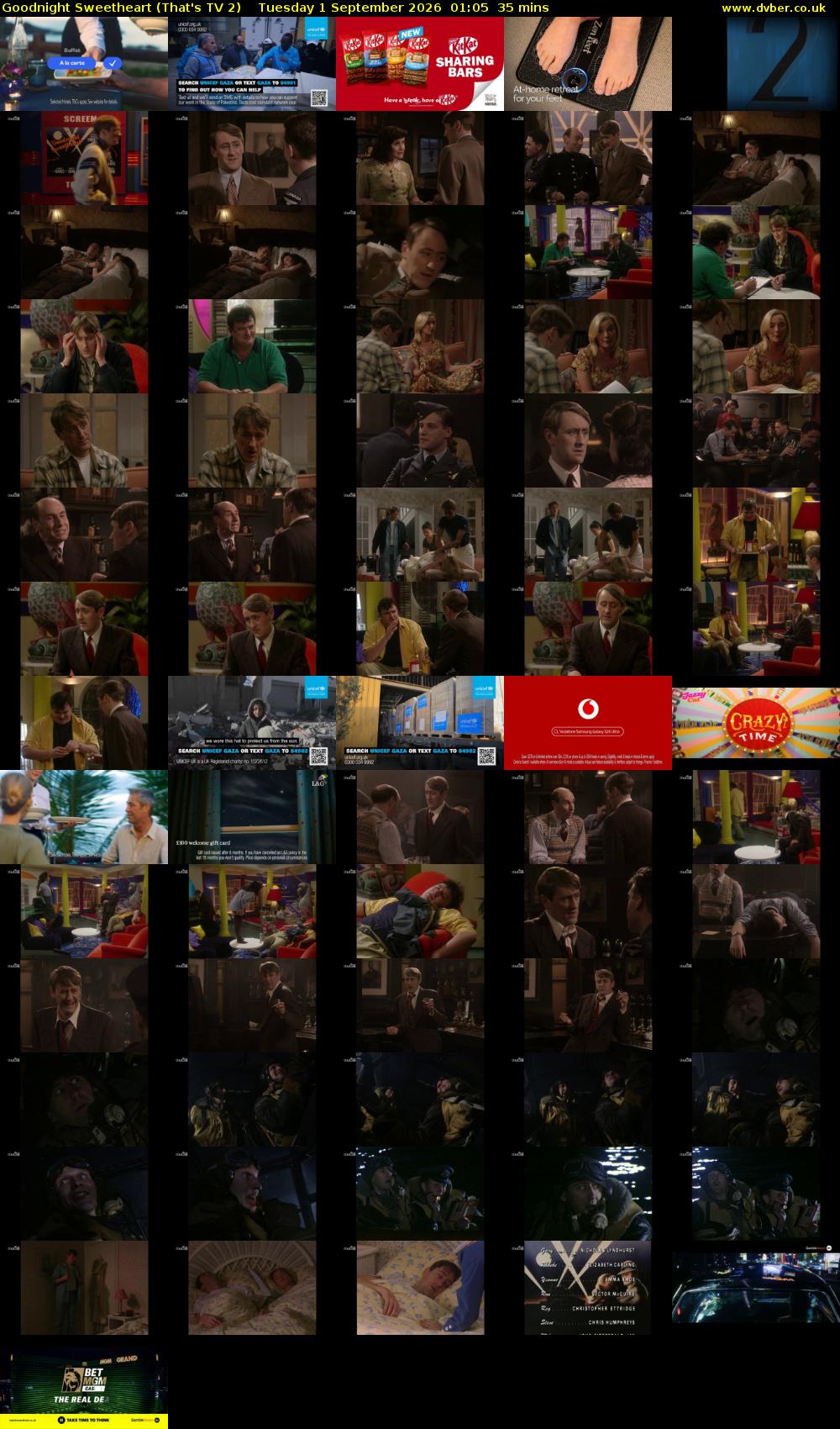 Goodnight Sweetheart (That's TV 2) Tuesday 1 September 2026 01:05 - 01:40