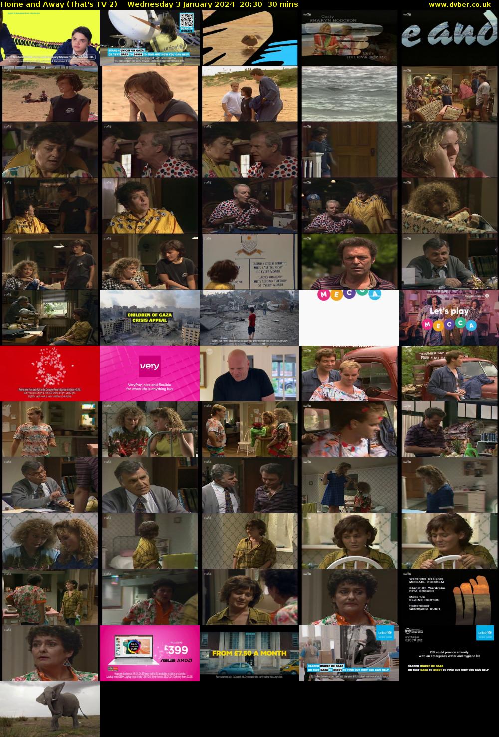 Home and Away (That's TV 2) Wednesday 3 January 2024 20:30 - 21:00