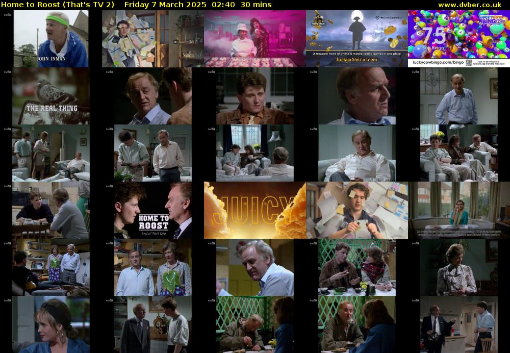 Home to Roost (That's TV 2) Friday 7 March 2025 02:40 - 03:10