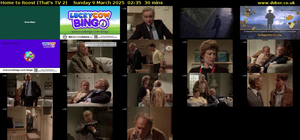 Home to Roost (That's TV 2) Sunday 9 March 2025 02:35 - 03:05