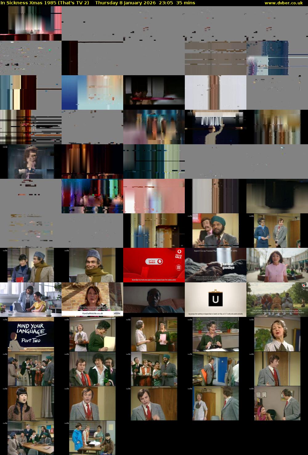 In Sickness Xmas 1985 (That's TV 2) Thursday 8 January 2026 23:05 - 23:40