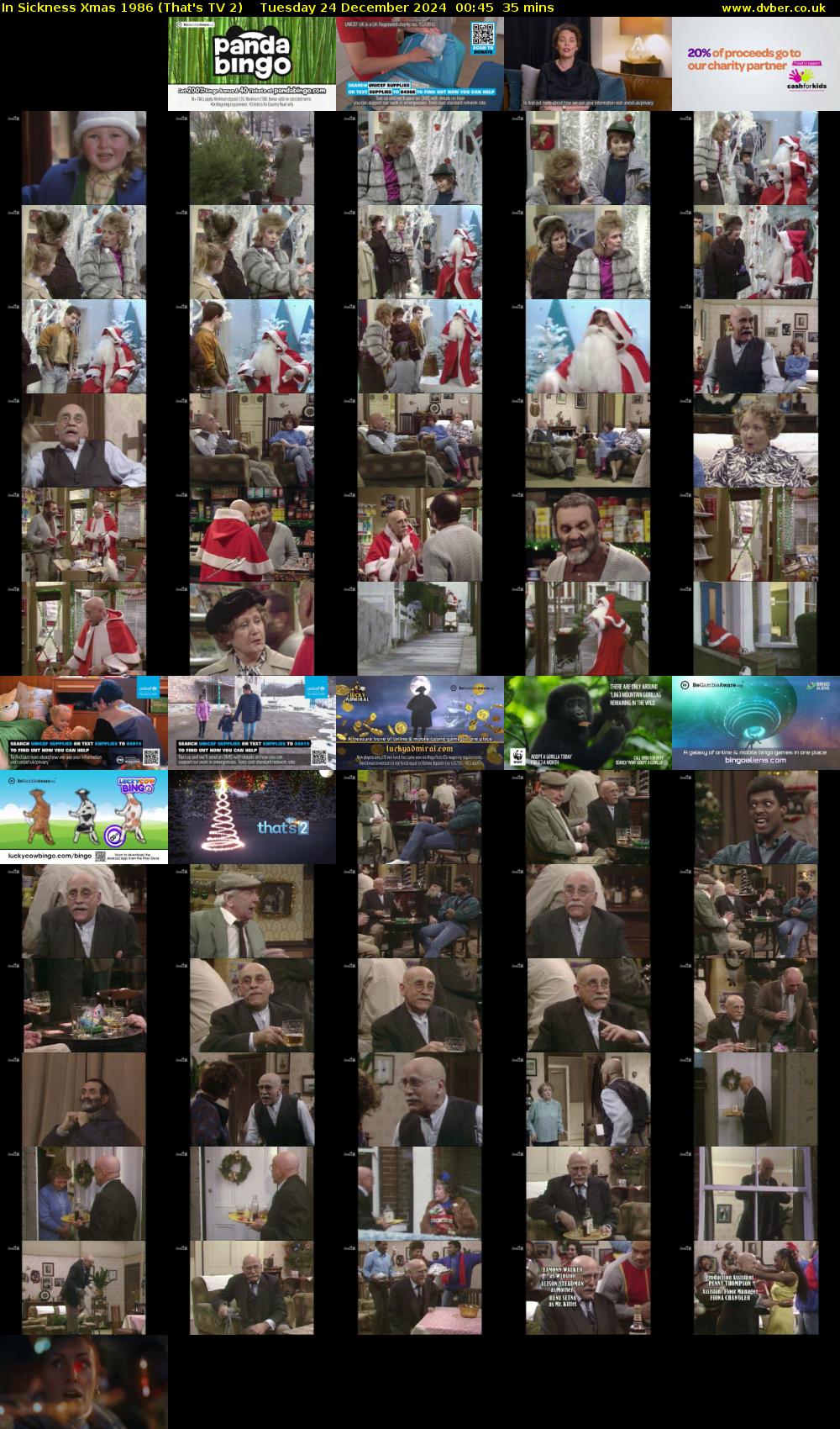 In Sickness Xmas 1986 (That's TV 2) Tuesday 24 December 2024 00:45 - 01:20