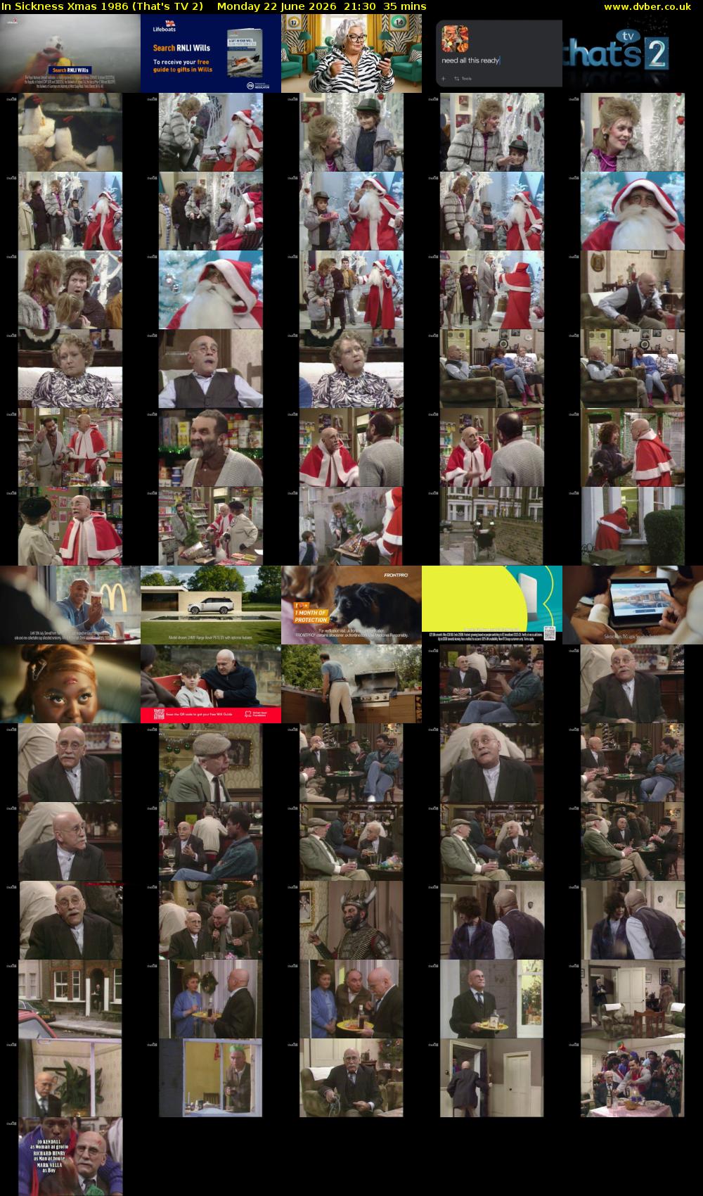 In Sickness Xmas 1986 (That's TV 2) Monday 22 June 2026 21:30 - 22:05