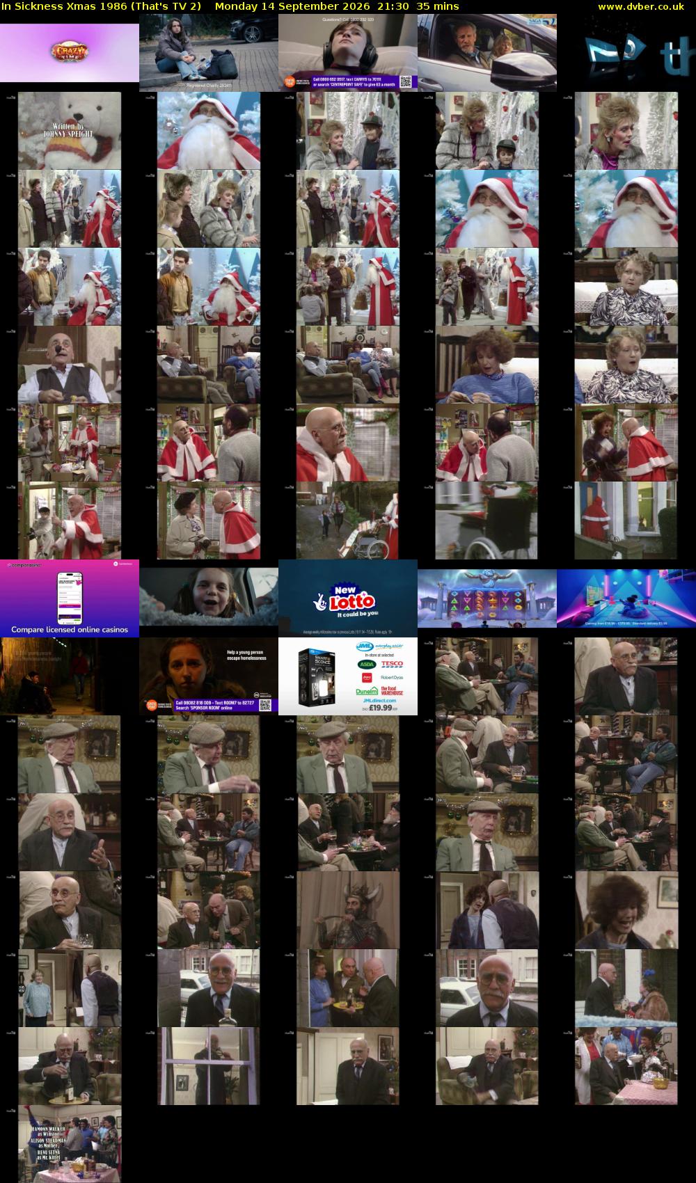 In Sickness Xmas 1986 (That's TV 2) Monday 14 September 2026 21:30 - 22:05