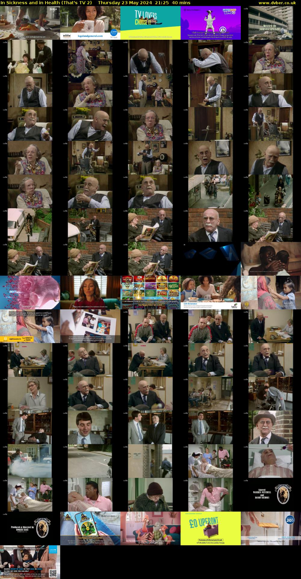 In Sickness and in Health (That's TV 2) Thursday 23 May 2024 21:25 - 22:05