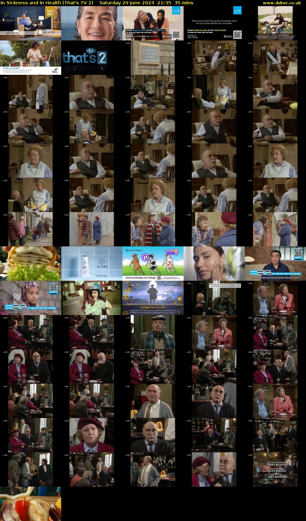 In Sickness and in Health (That's TV 2) Saturday 29 June 2024 21:35 - 22:10