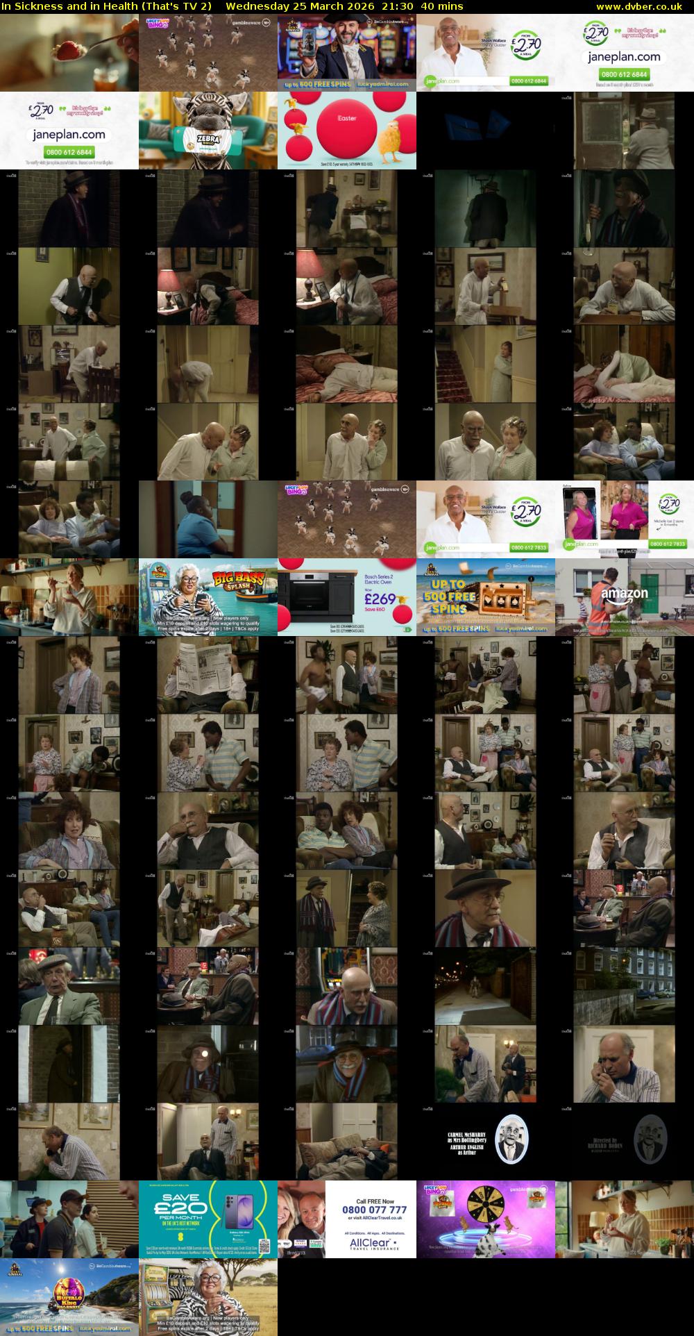 In Sickness and in Health (That's TV 2) Wednesday 25 March 2026 21:30 - 22:10