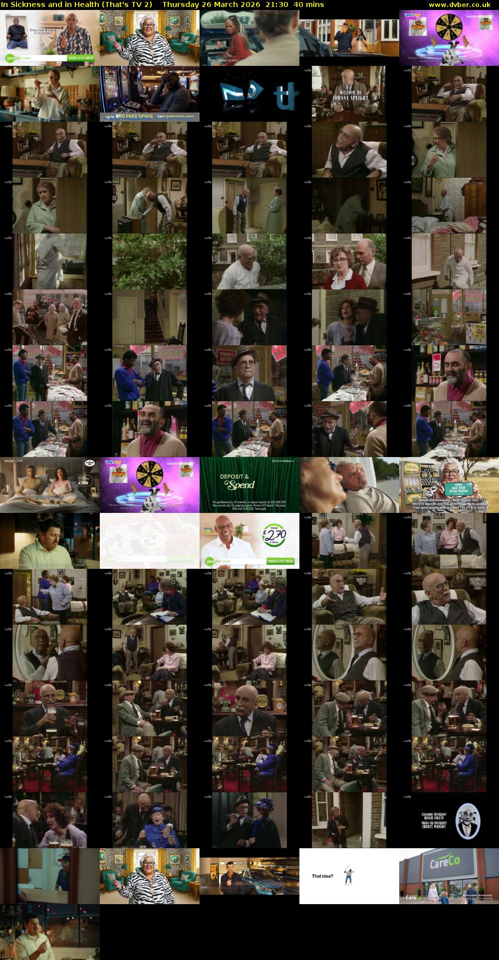 In Sickness and in Health (That's TV 2) Thursday 26 March 2026 21:30 - 22:10