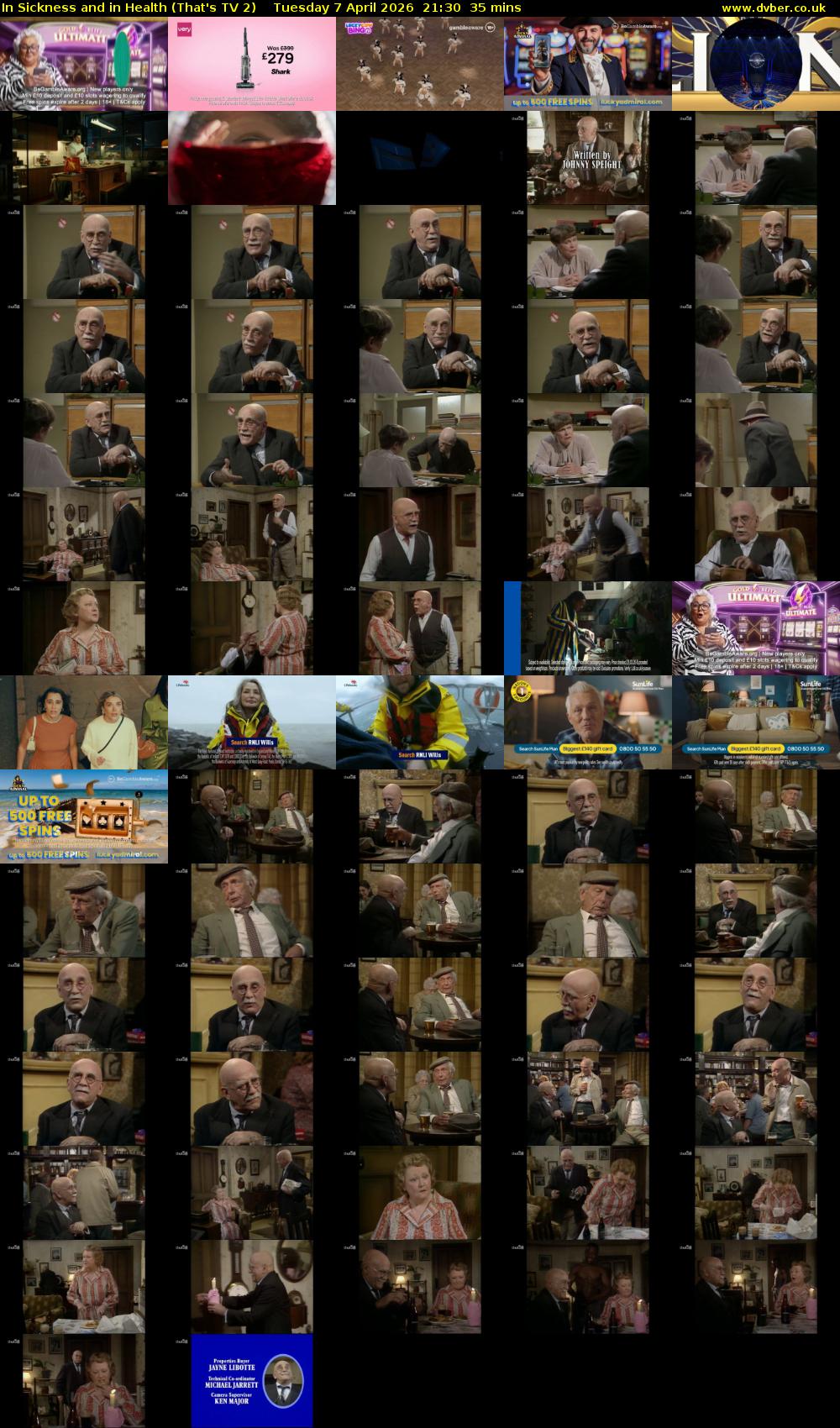 In Sickness and in Health (That's TV 2) Tuesday 7 April 2026 21:30 - 22:05