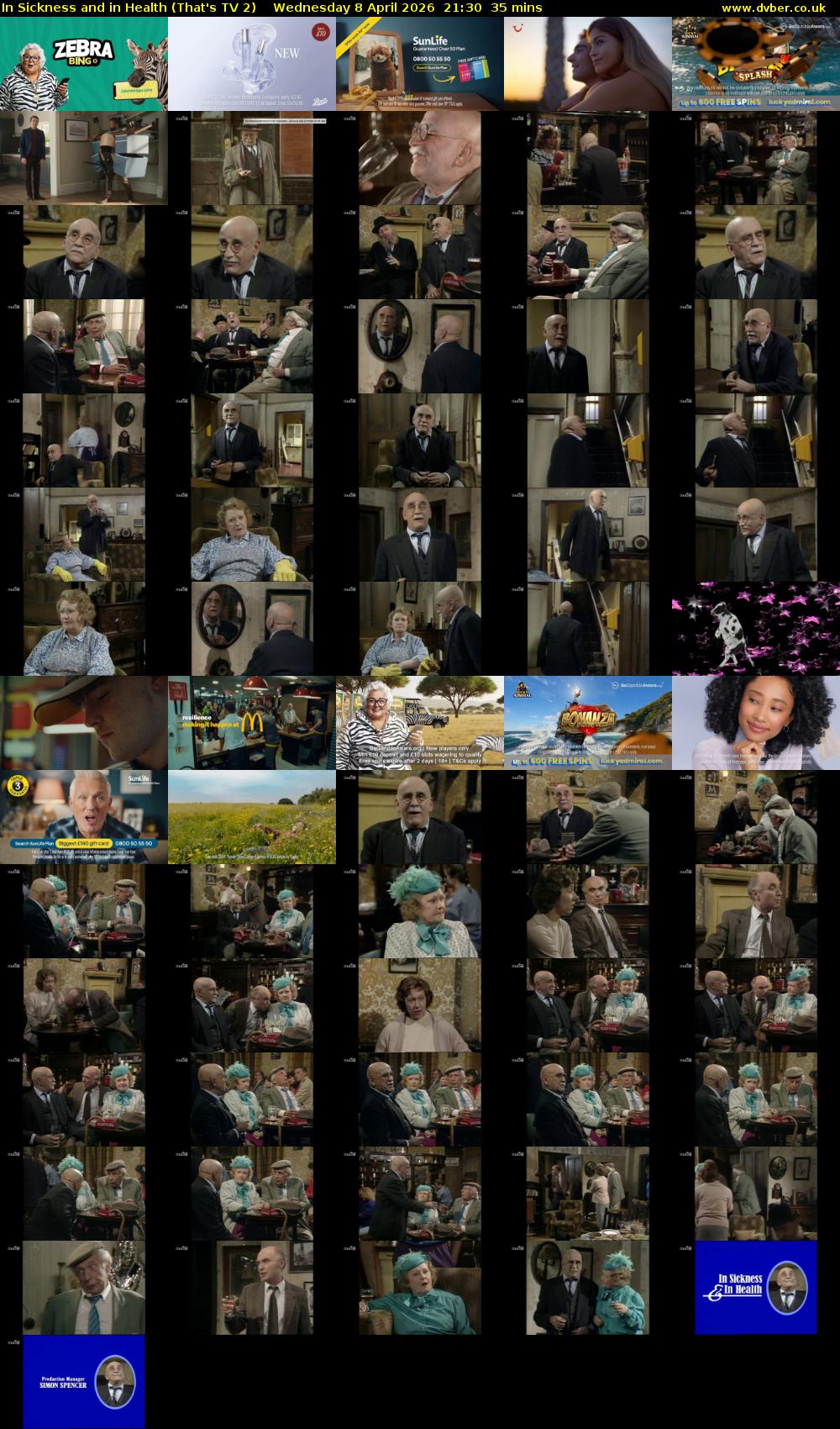 In Sickness and in Health (That's TV 2) Wednesday 8 April 2026 21:30 - 22:05