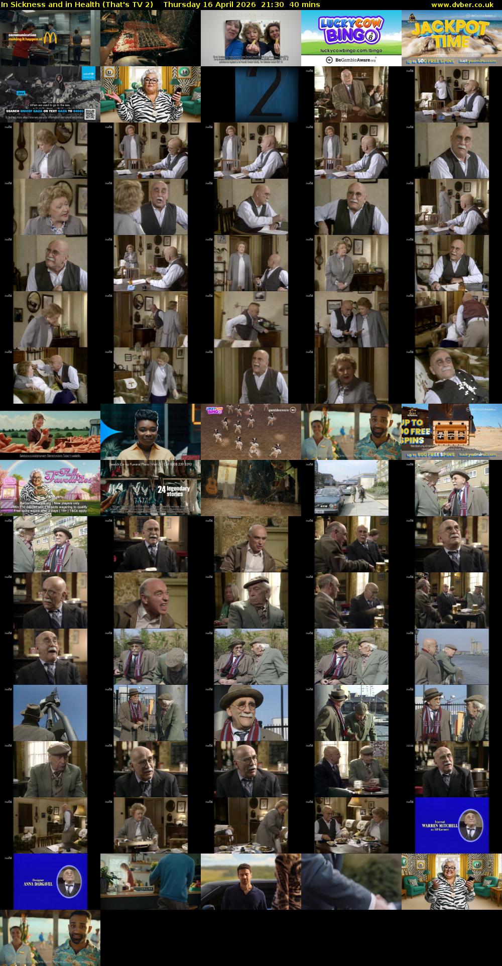 In Sickness and in Health (That's TV 2) Thursday 16 April 2026 21:30 - 22:10
