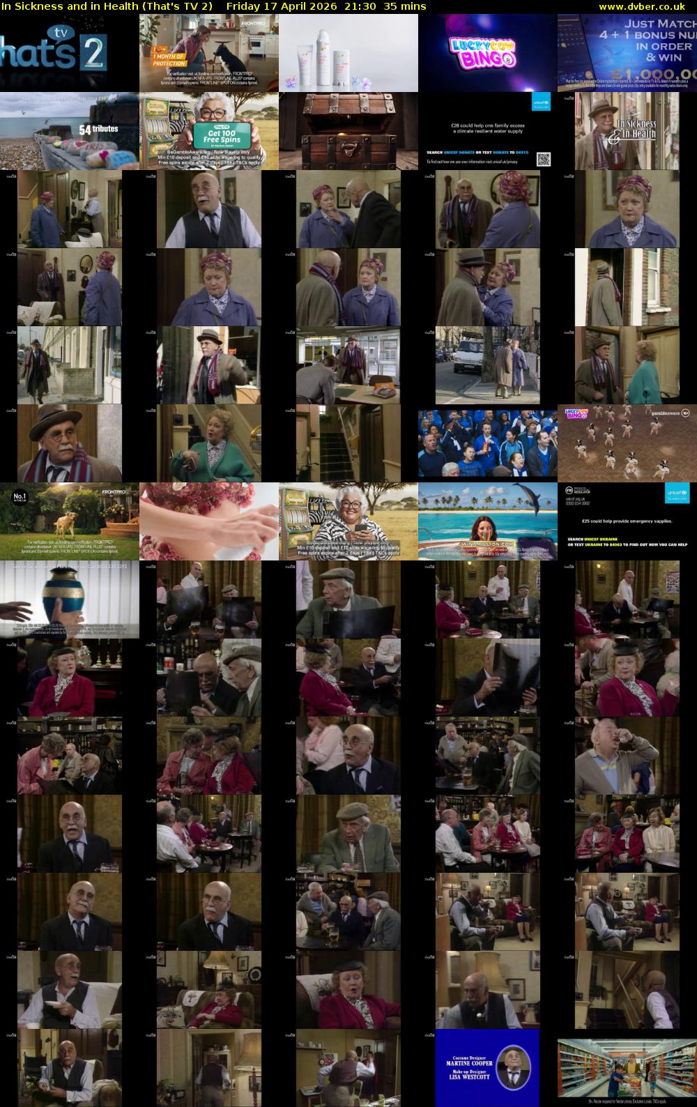 In Sickness and in Health (That's TV 2) Friday 17 April 2026 21:30 - 22:05