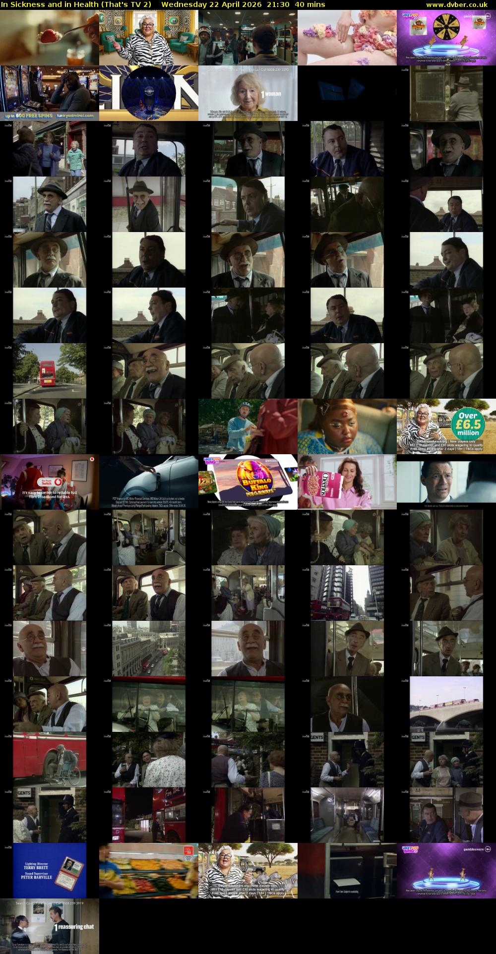 In Sickness and in Health (That's TV 2) Wednesday 22 April 2026 21:30 - 22:10
