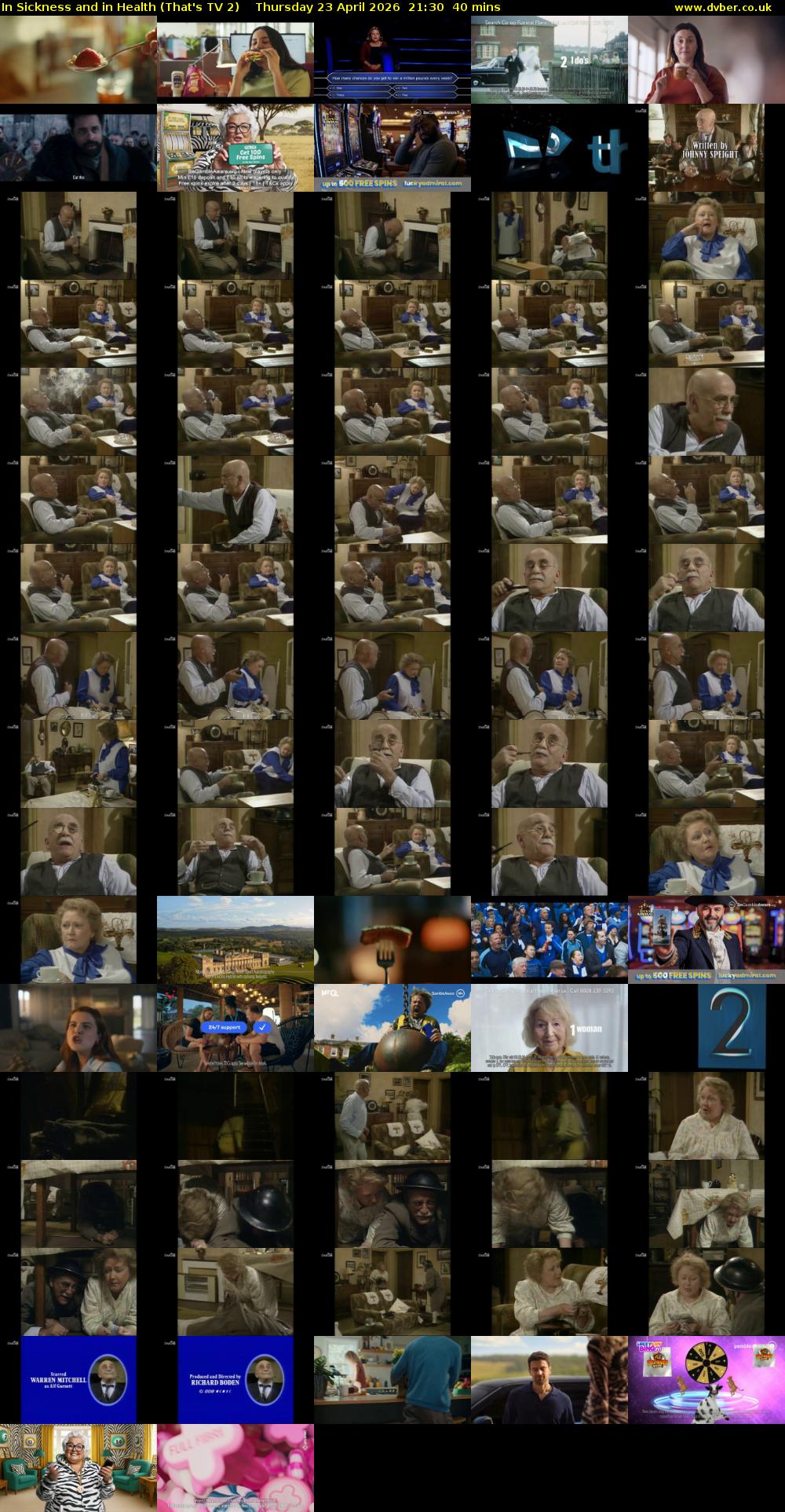 In Sickness and in Health (That's TV 2) Thursday 23 April 2026 21:30 - 22:10