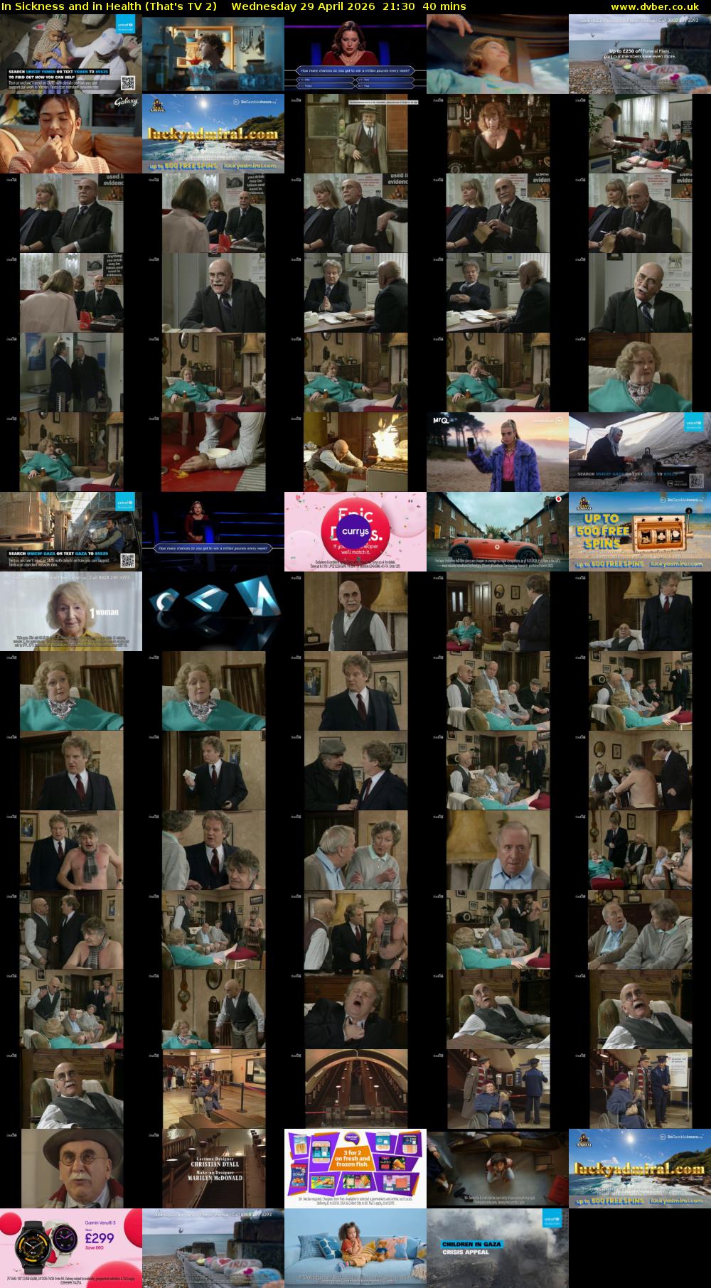 In Sickness and in Health (That's TV 2) Wednesday 29 April 2026 21:30 - 22:10