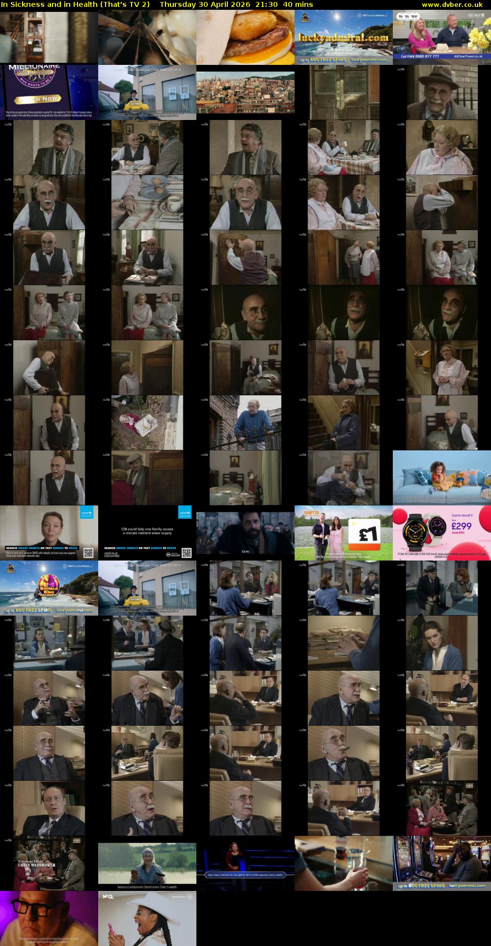In Sickness and in Health (That's TV 2) Thursday 30 April 2026 21:30 - 22:10