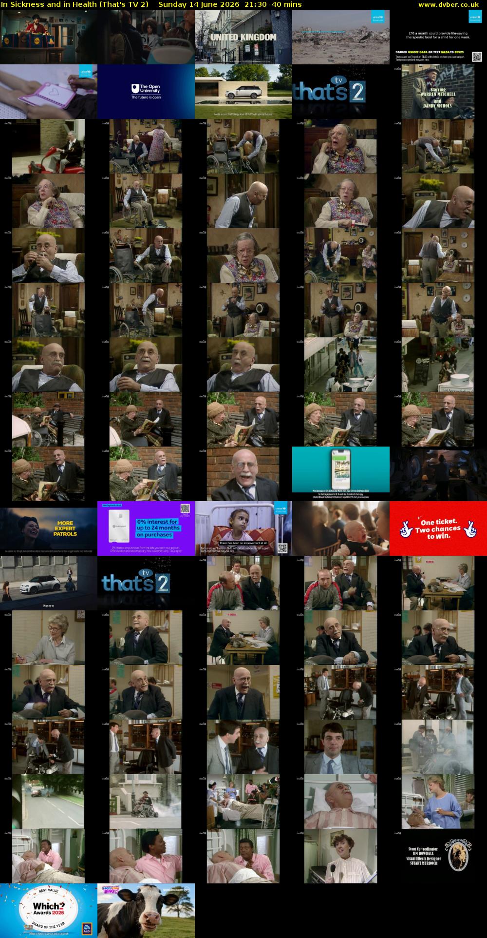 In Sickness and in Health (That's TV 2) Sunday 14 June 2026 21:30 - 22:10