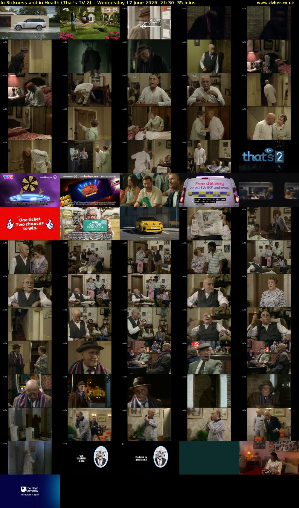 In Sickness and in Health (That's TV 2) Wednesday 17 June 2026 21:30 - 22:05
