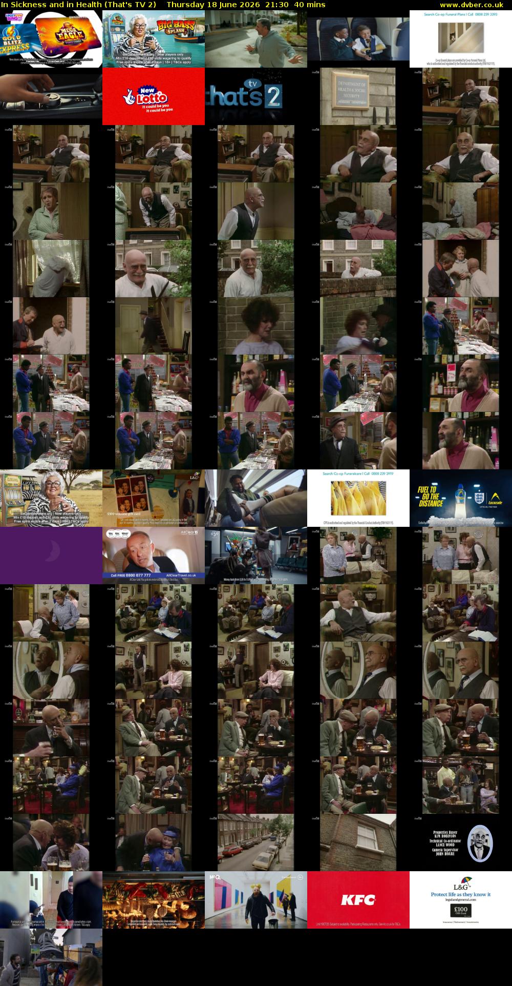 In Sickness and in Health (That's TV 2) Thursday 18 June 2026 21:30 - 22:10
