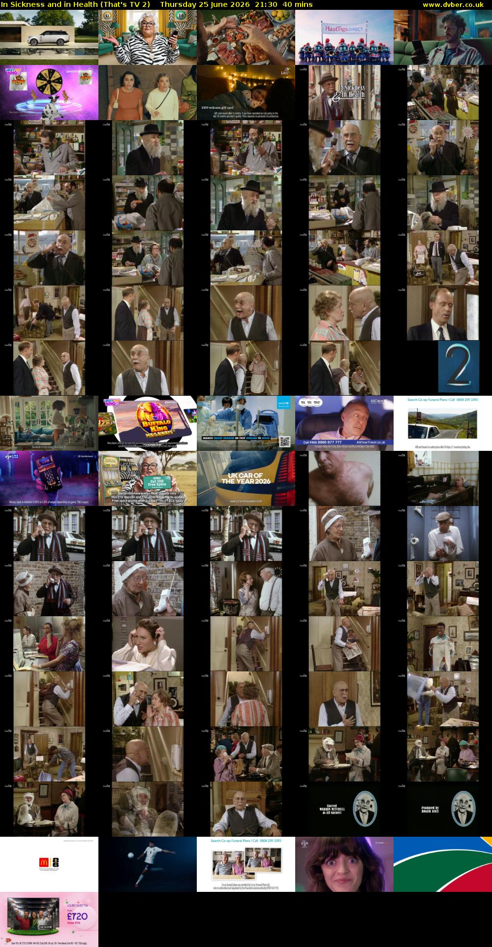 In Sickness and in Health (That's TV 2) Thursday 25 June 2026 21:30 - 22:10