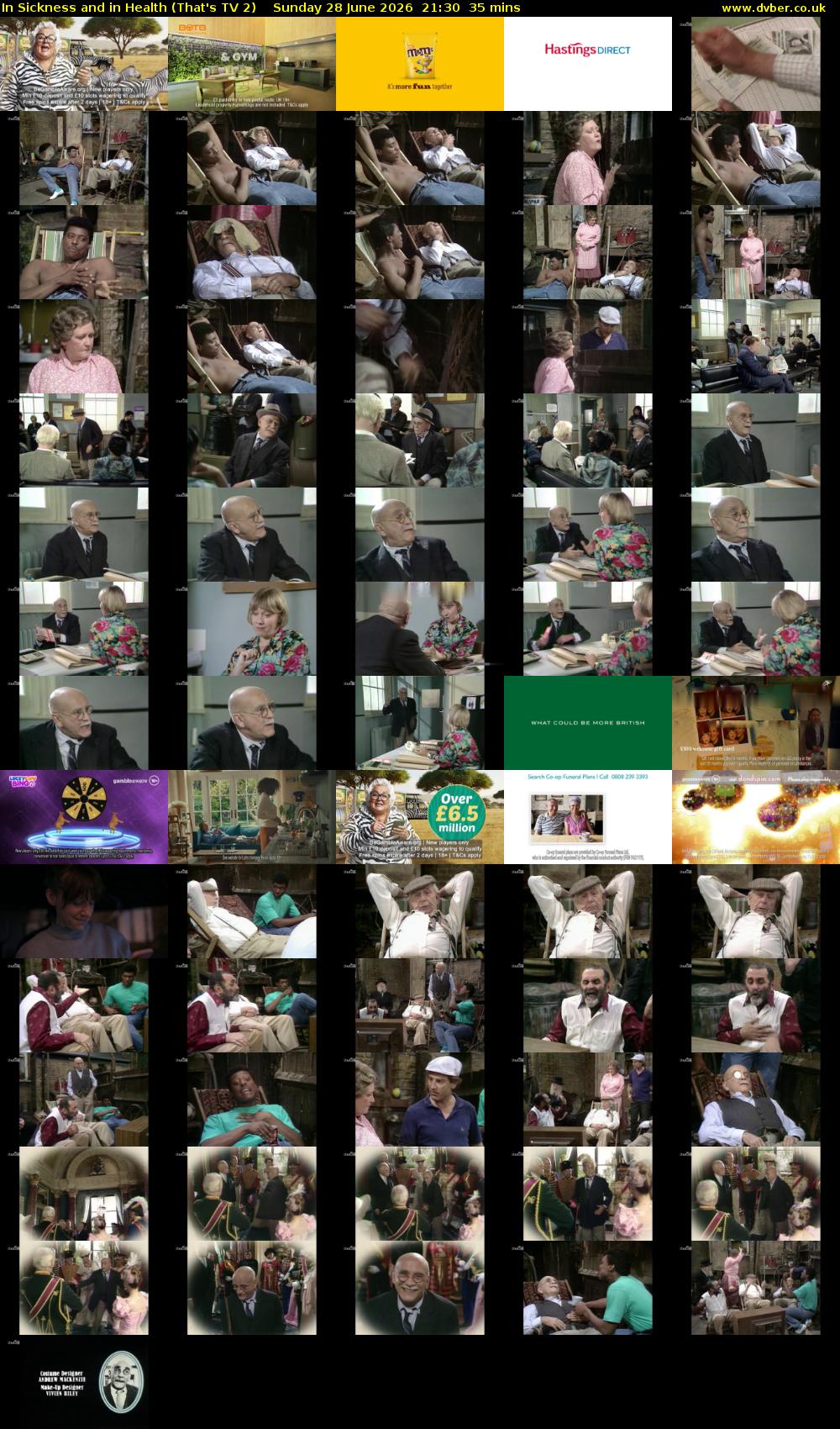 In Sickness and in Health (That's TV 2) Sunday 28 June 2026 21:30 - 22:05