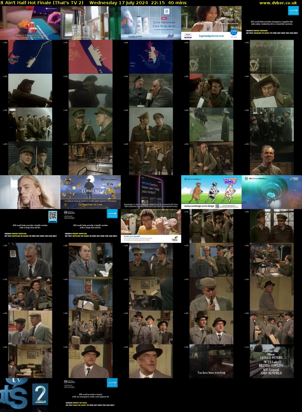 It Ain't Half Hot Finale (That's TV 2) Wednesday 17 July 2024 22:15 - 22:55