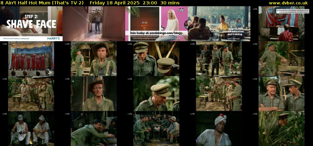 It Ain't Half Hot Mum (That's TV 2) Friday 18 April 2025 23:00 - 23:30